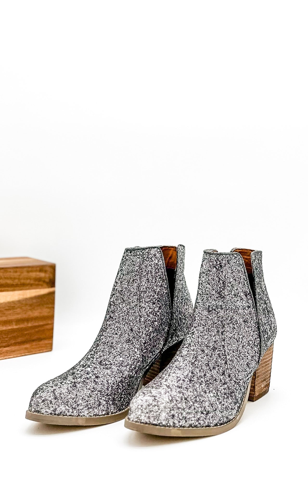 Fiera Booties in Pewter    Shoes Ave Shops- Tilden Co.