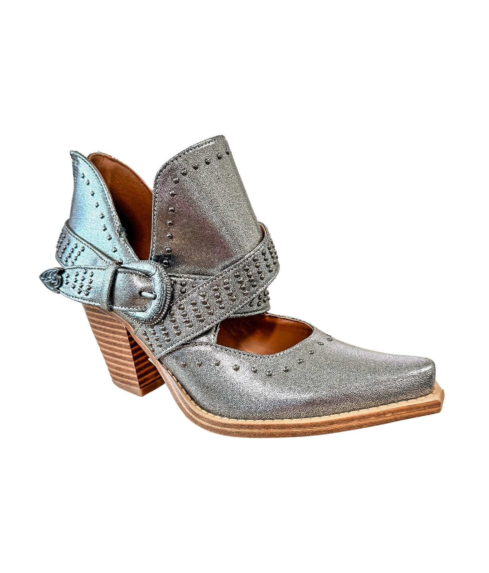 Fiona Ankle Boot in Silver    Shoes Ave Shops- Tilden Co.