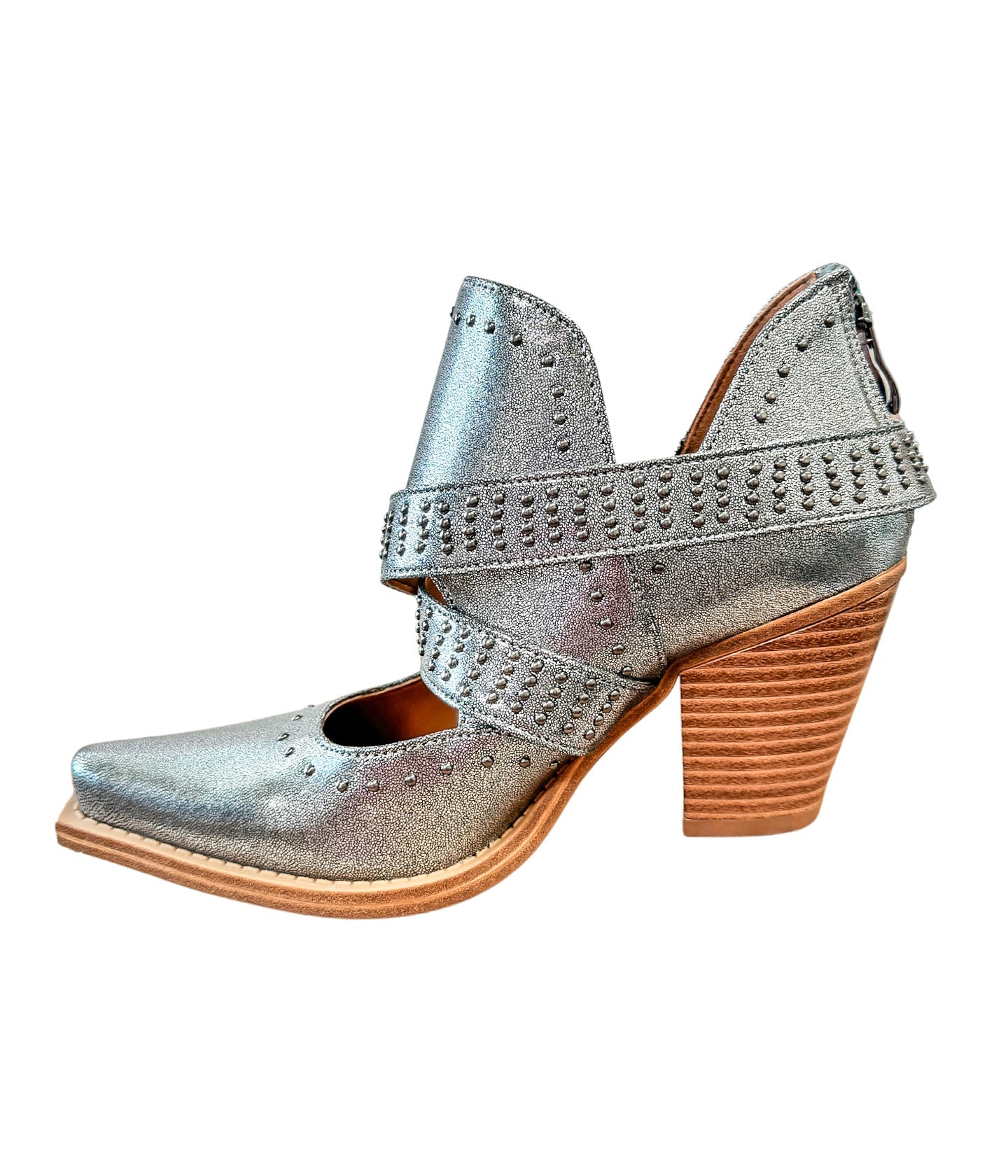 Fiona Ankle Boot in Silver    Shoes Ave Shops- Tilden Co.