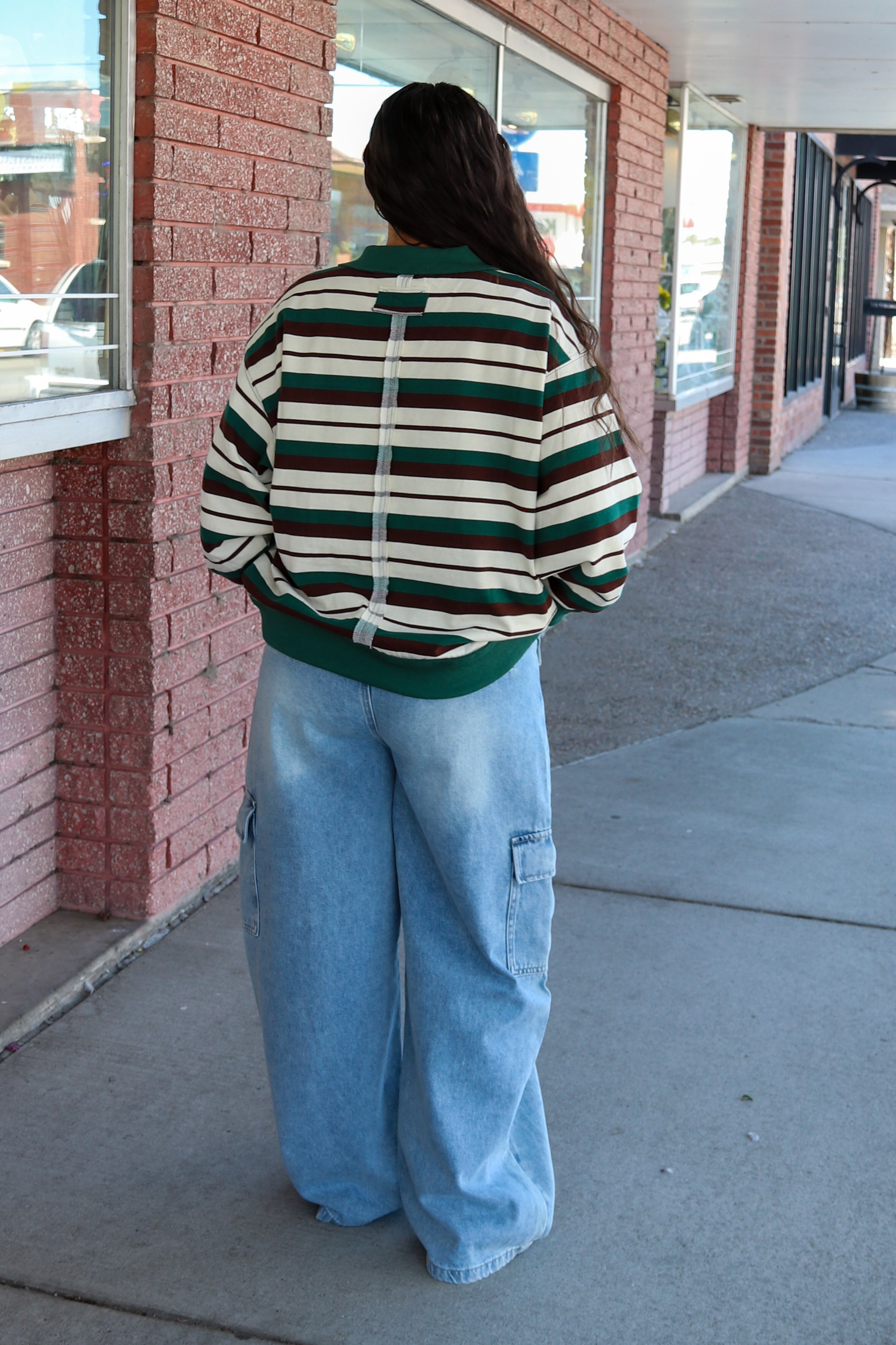 French Terry Striped Sweatshirt Sweater Sewn and Seen- Tilden Co.