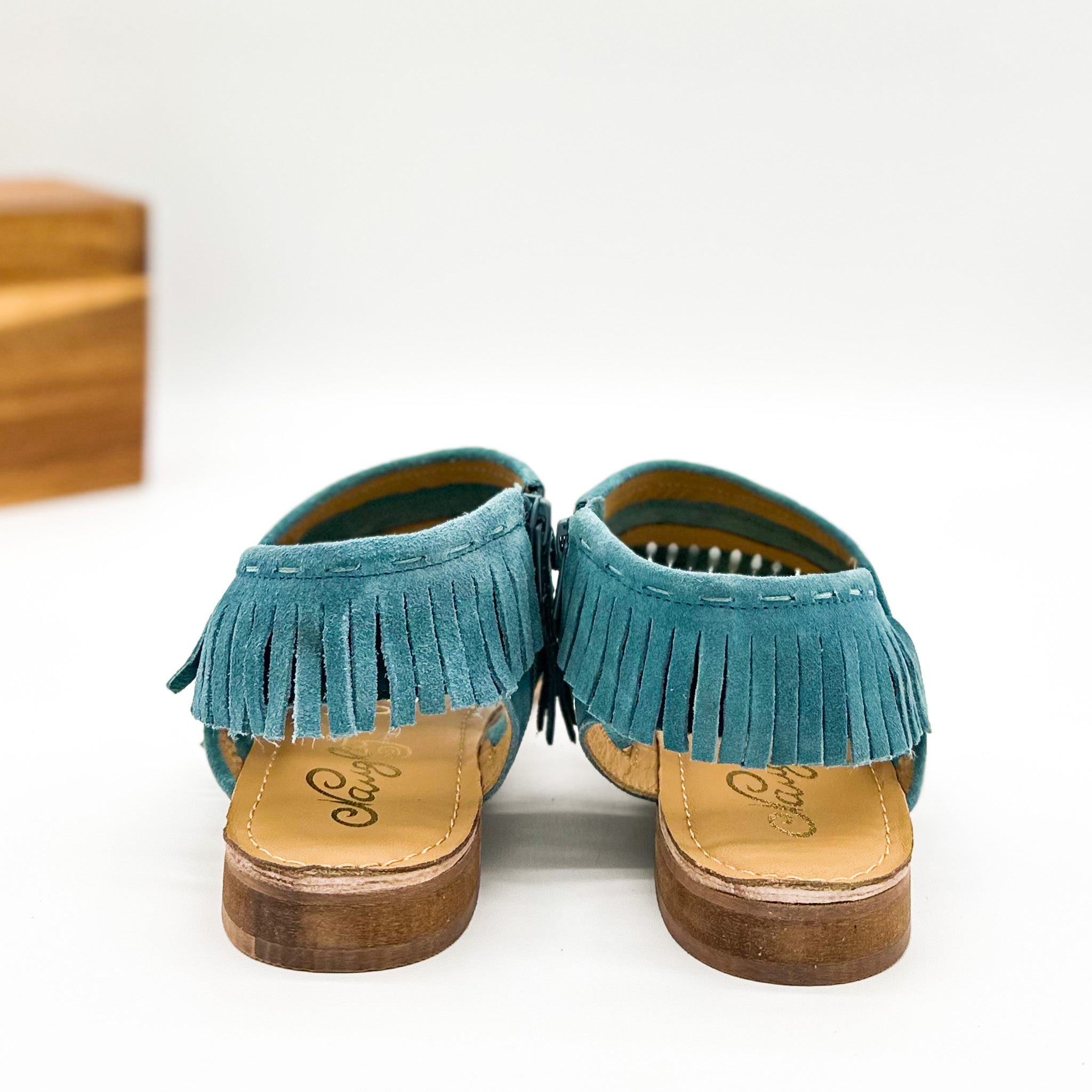 Fringe Star Sandal in Teal    Shoes Ave Shops- Tilden Co.