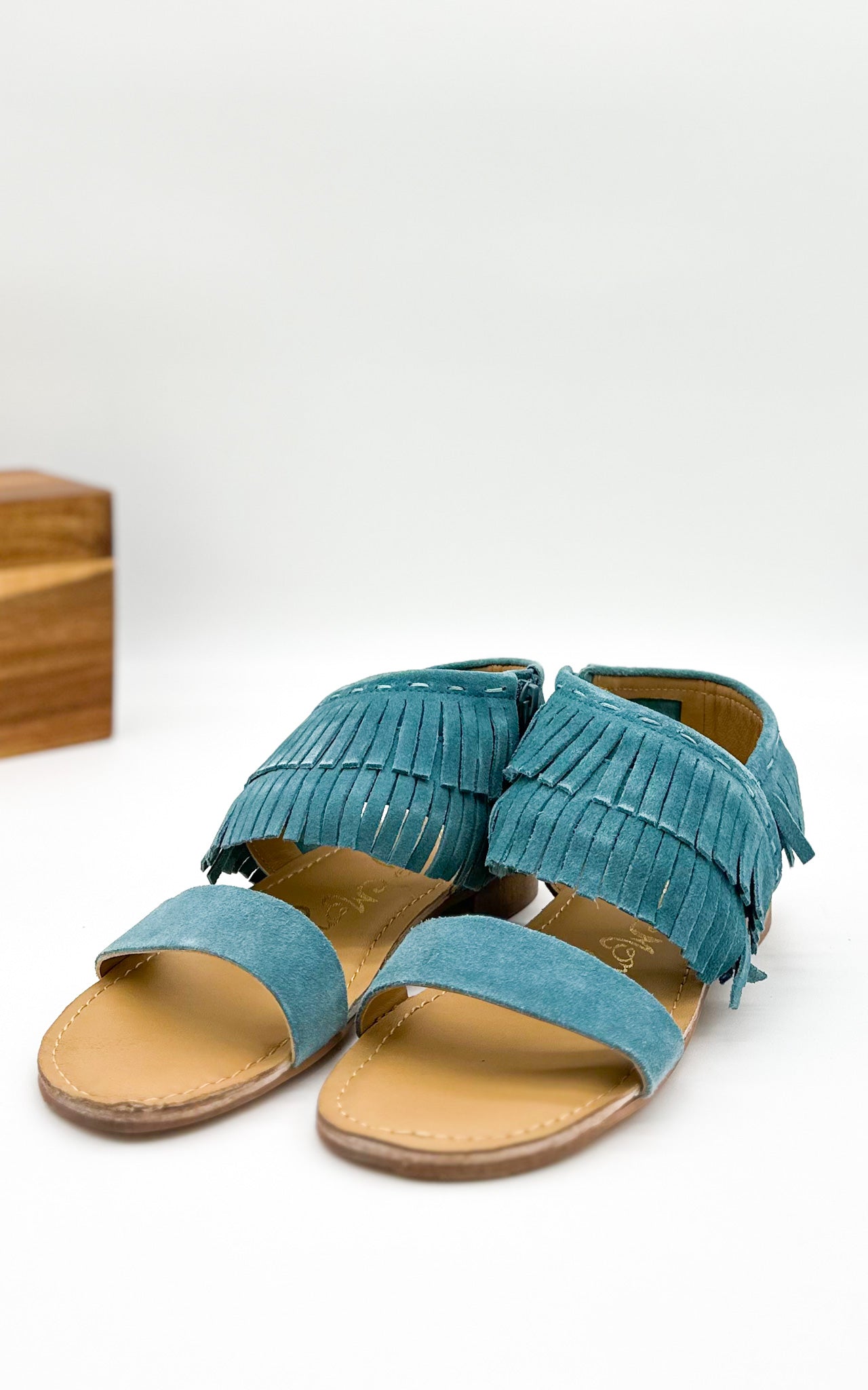 Fringe Star Sandal in Teal    Shoes Ave Shops- Tilden Co.