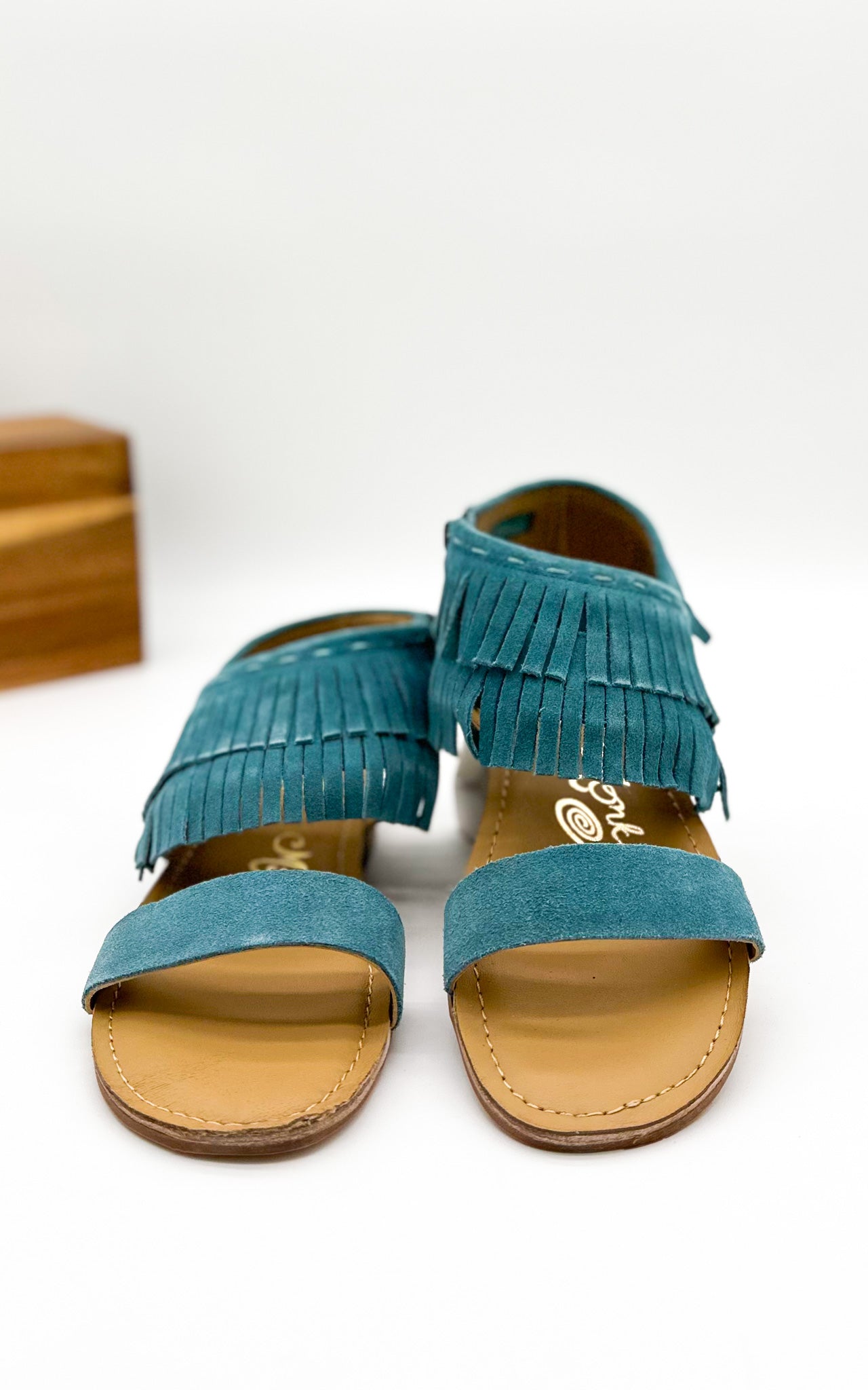 Fringe Star Sandal in Teal 130 Sandals Naughty Monkey- Tilden Co.