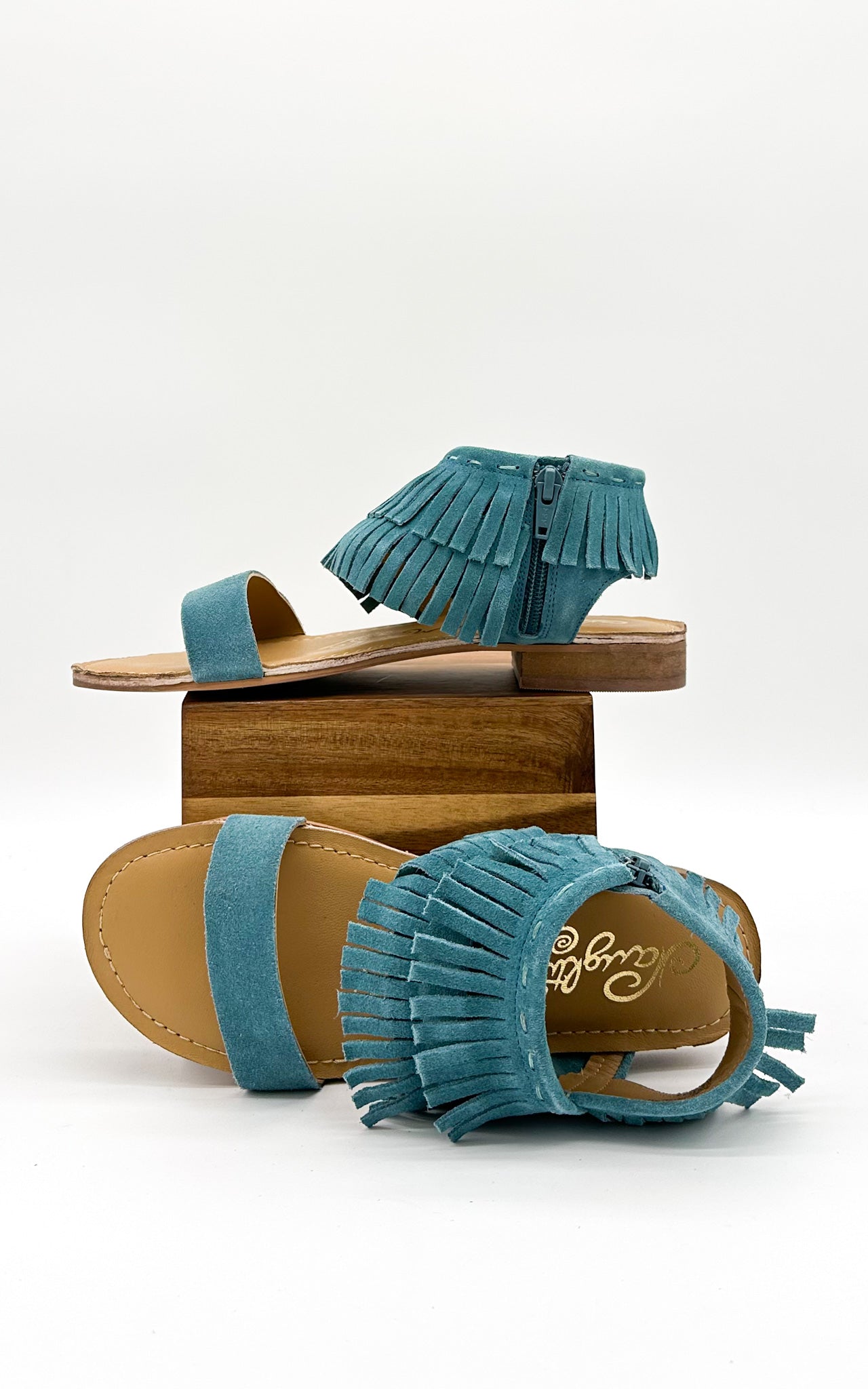Fringe Star Sandal in Teal 130 Sandals Naughty Monkey- Tilden Co.