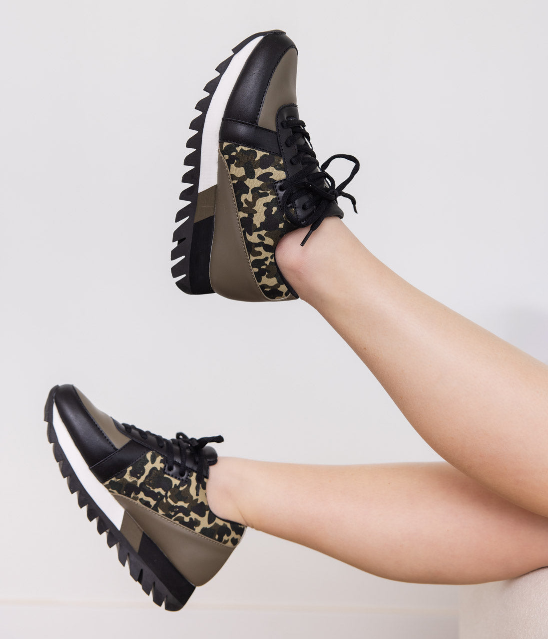 Geri Sneaker in Camo 120 Sneakers Naughty Monkey- Tilden Co.