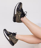 Geri Sneaker in Camo 120 Sneakers Naughty Monkey- Tilden Co.