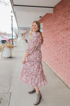 The Greta Dress in Lavender Lotus Midi Dress Mikarose- Tilden Co.