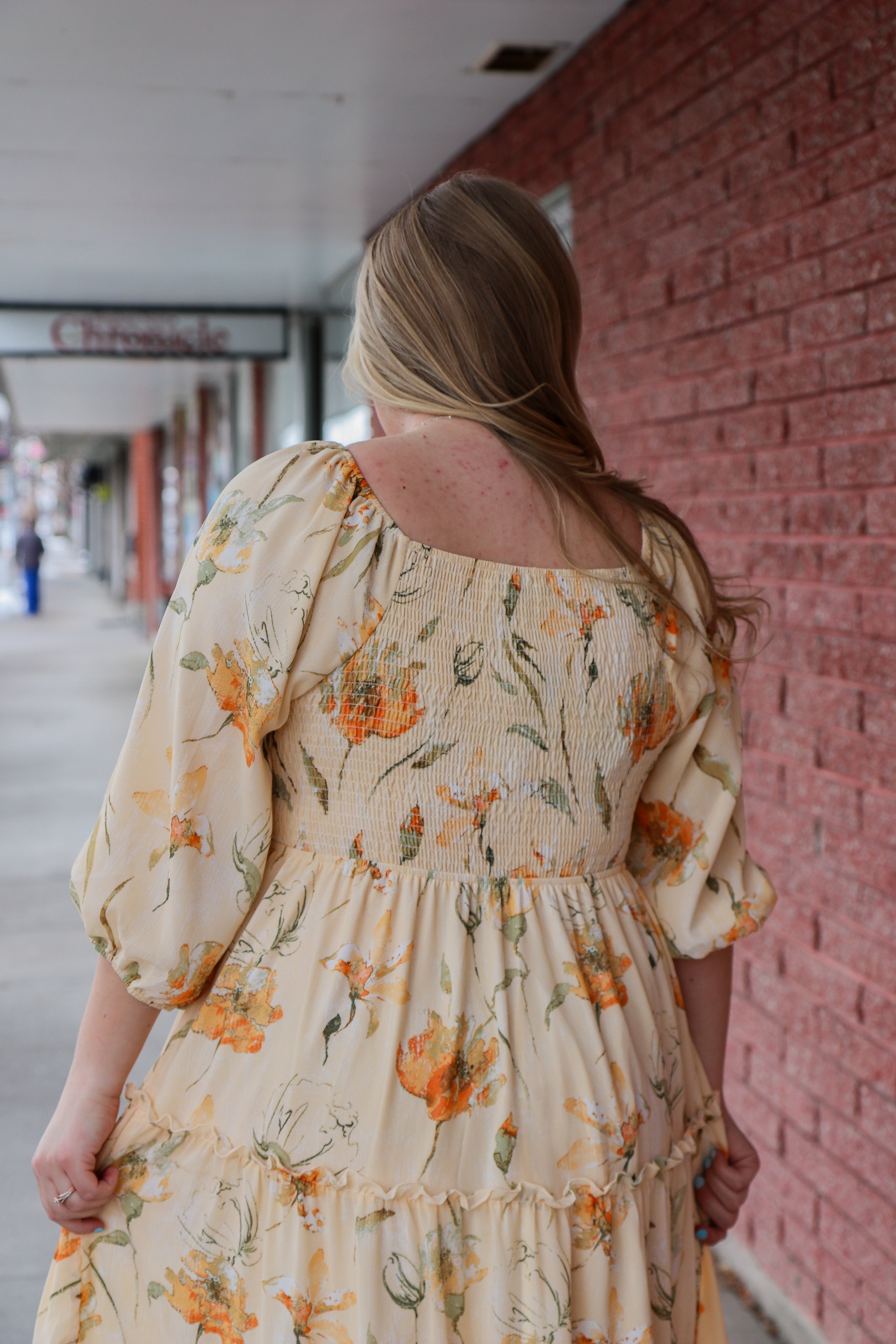 The Greta Dress in Sunrise Serenade Midi Dress Mikarose- Tilden Co.