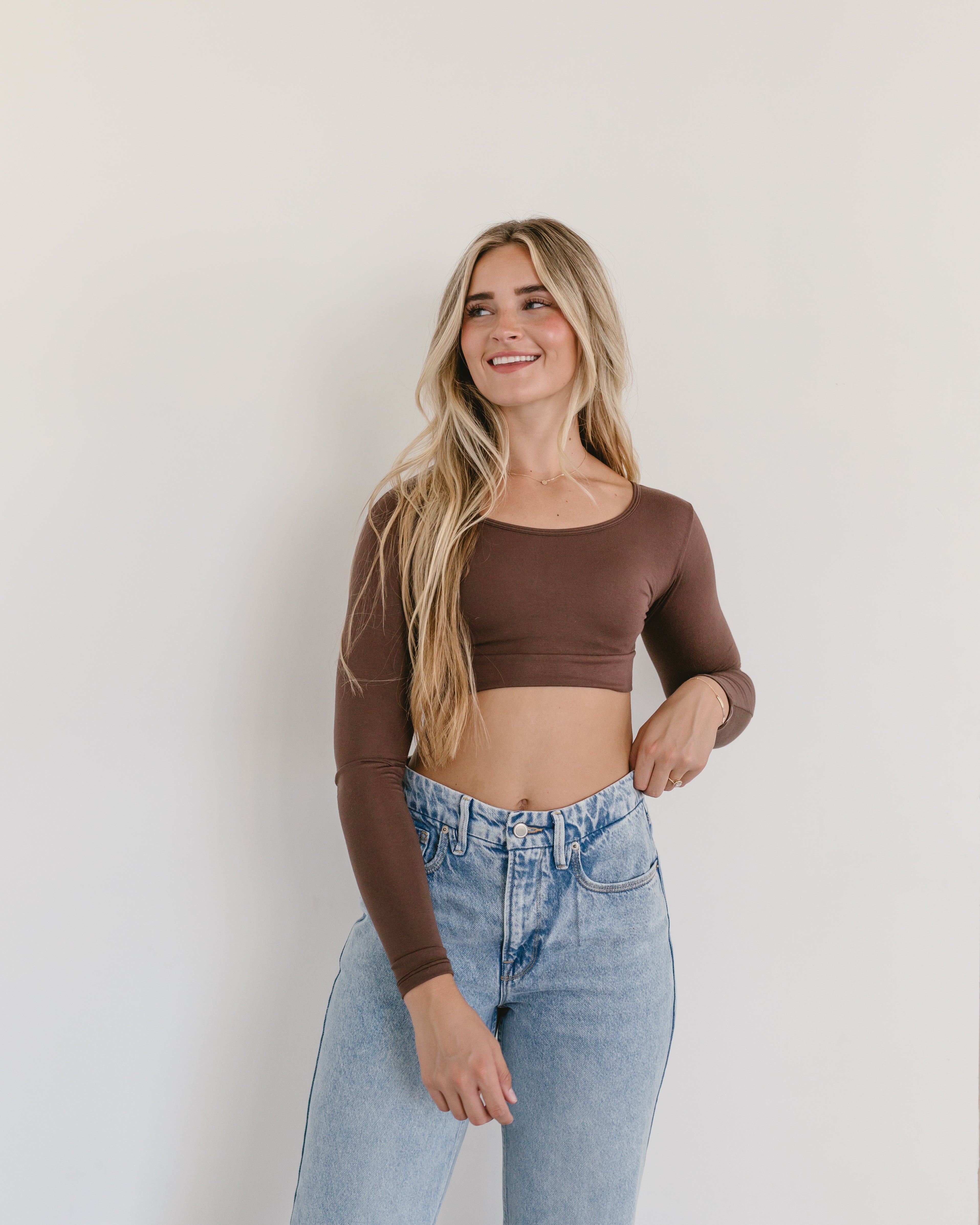 Classic Long Sleeve Halftee Layering Top HALFTEE Layering Fashions- Tilden Co.