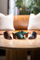 Hallie Heeled Sandal in Teal 140 Wedges Naughty Monkey- Tilden Co.