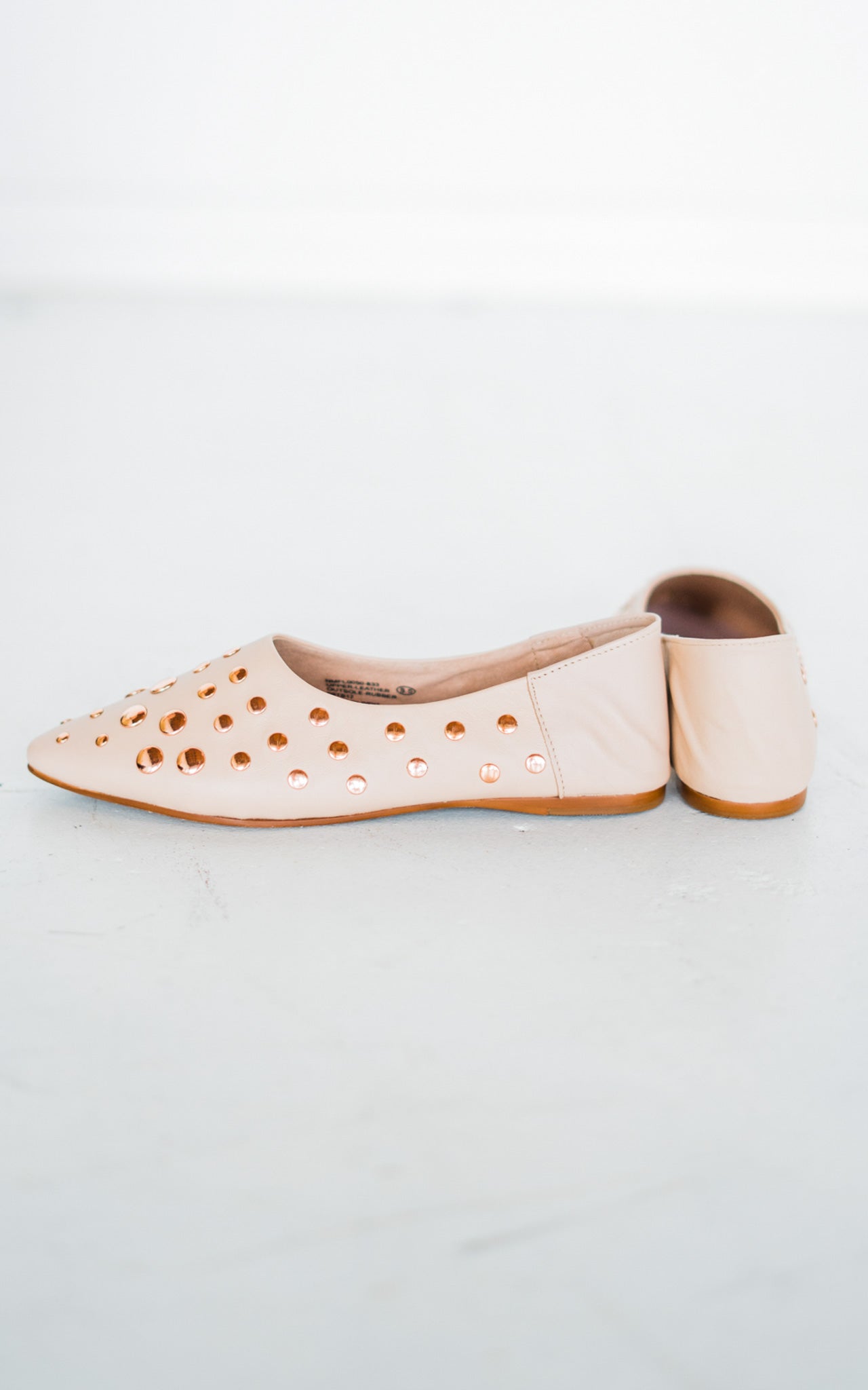 Harriette Leather Flats in Blush 135 Flats Naughty Monkey- Tilden Co.