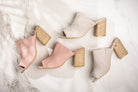 Helena Heeled Sandal in Blush Suede    Shoes Ave Shops- Tilden Co.