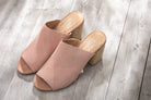 Helena Heeled Sandal in Blush Suede    Shoes Ave Shops- Tilden Co.