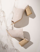 Helena Heeled Sandal in Ice Suede    Shoes Ave Shops- Tilden Co.