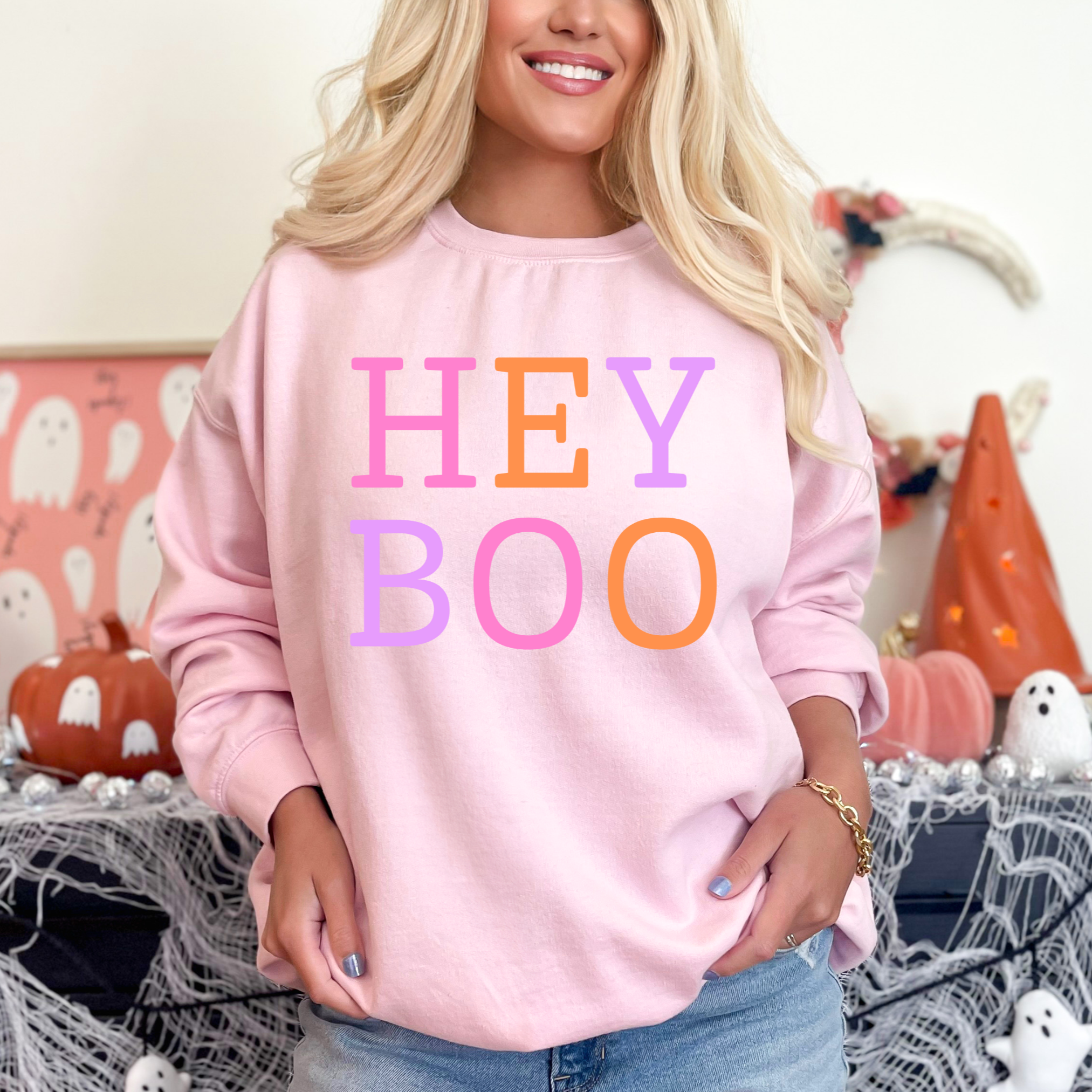 Hey Boo Sweatshirt in Two Colors Womens Ave Shops- Tilden Co.
