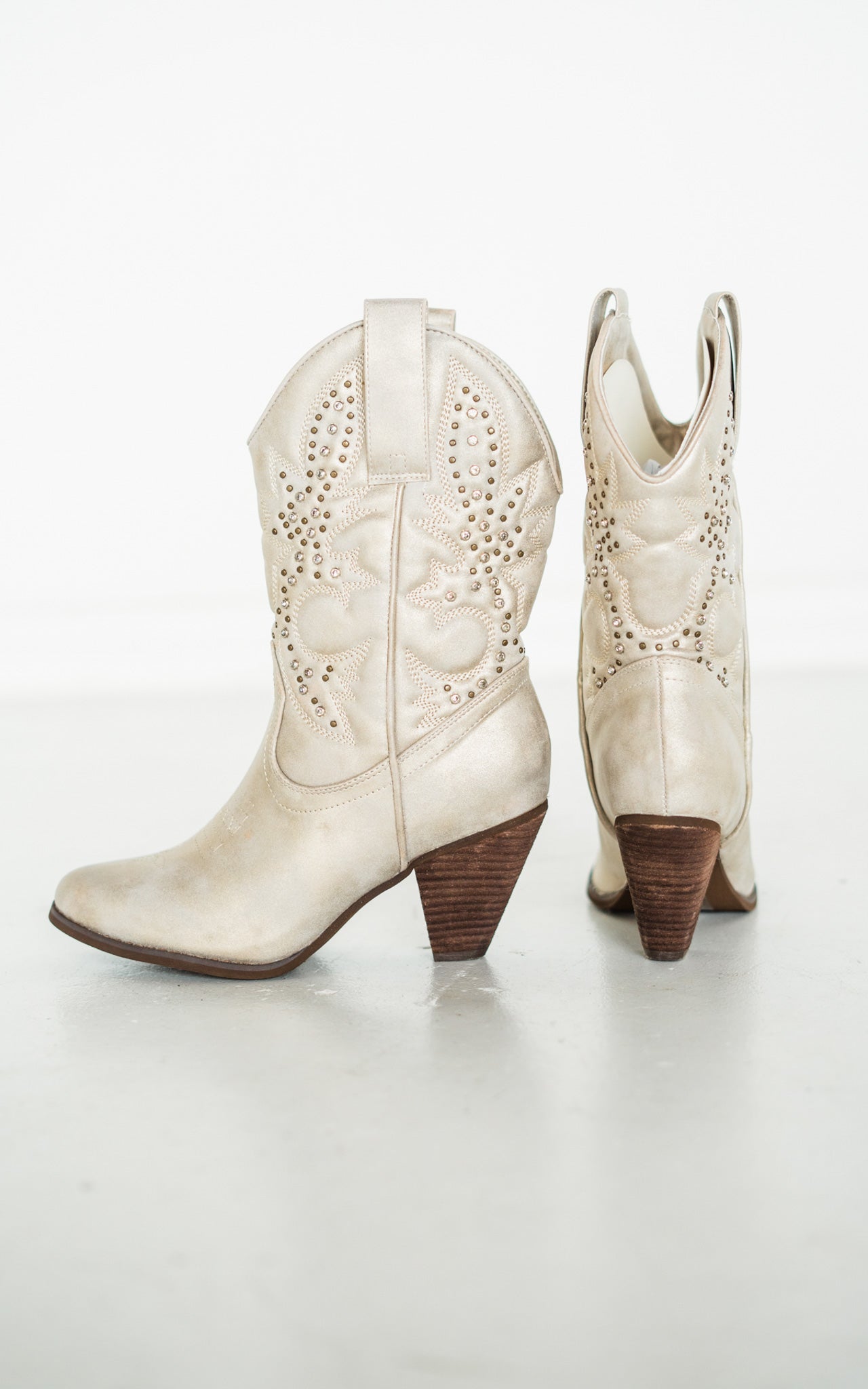 Houston Western Boots in Champagne 100 Western Boots Naughty Monkey- Tilden Co.