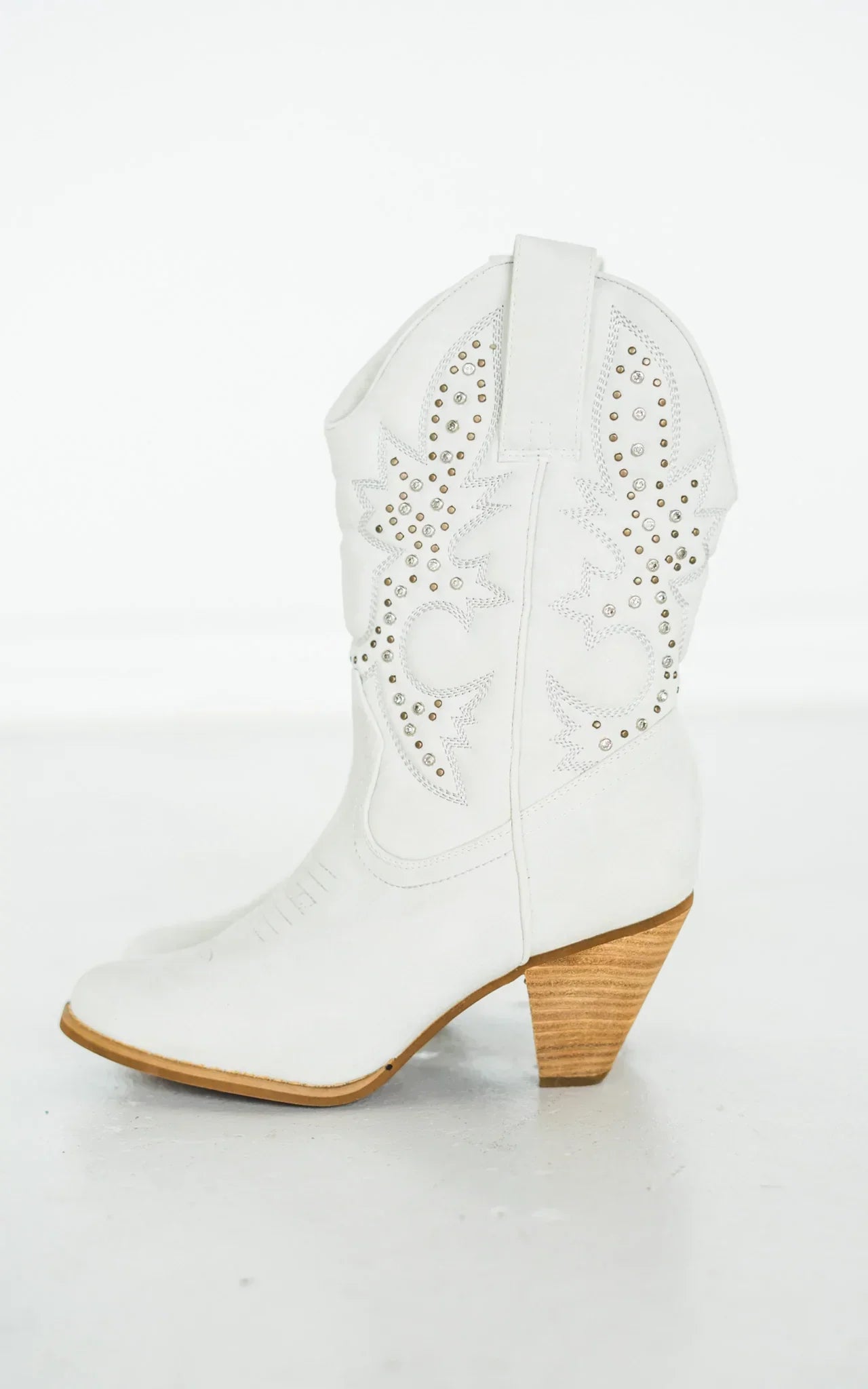 Houston Western Boots in White 110 Fashion Boots Naughty Monkey- Tilden Co.