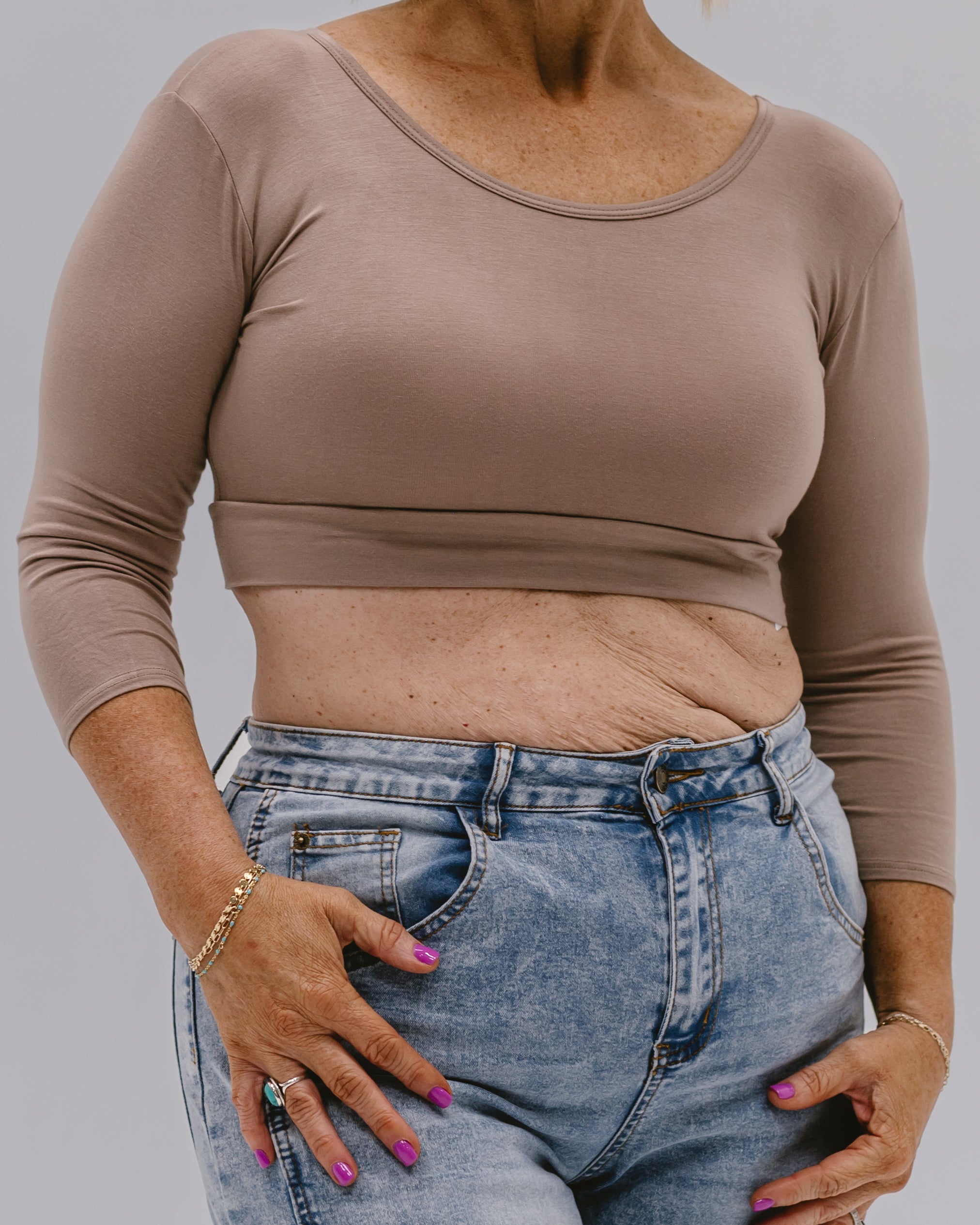 Classic 3/4 Sleeve Halftee Layering Top HALFTEE Layering Fashions- Tilden Co.