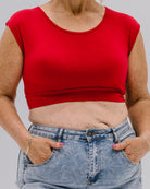 Classic Basic Cap Sleeve Layering Top HALFTEE Layering Fashions- Tilden Co.