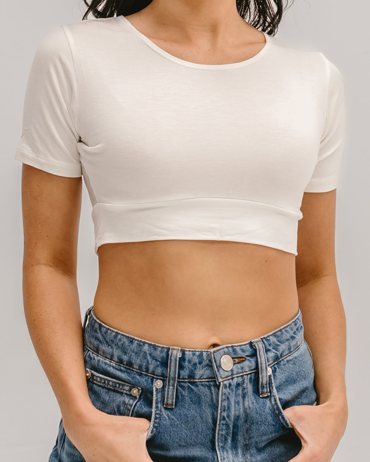 Classic Boyfriend Halftee Cream / XS Cream XS Boyfriend HALFTEE Layering Fashions- Tilden Co.