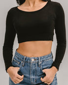 Classic Long Sleeve Halftee Black / XS Black XS Layering Top HALFTEE Layering Fashions- Tilden Co.