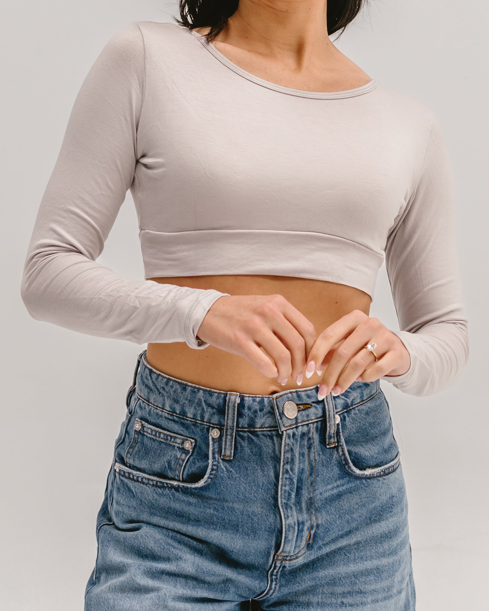 Classic Long Sleeve Halftee Layering Top HALFTEE Layering Fashions- Tilden Co.