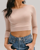 Classic 3/4 Sleeve Halftee Black / XS Black XS HALFTEE Layering Fashions- Tilden Co.