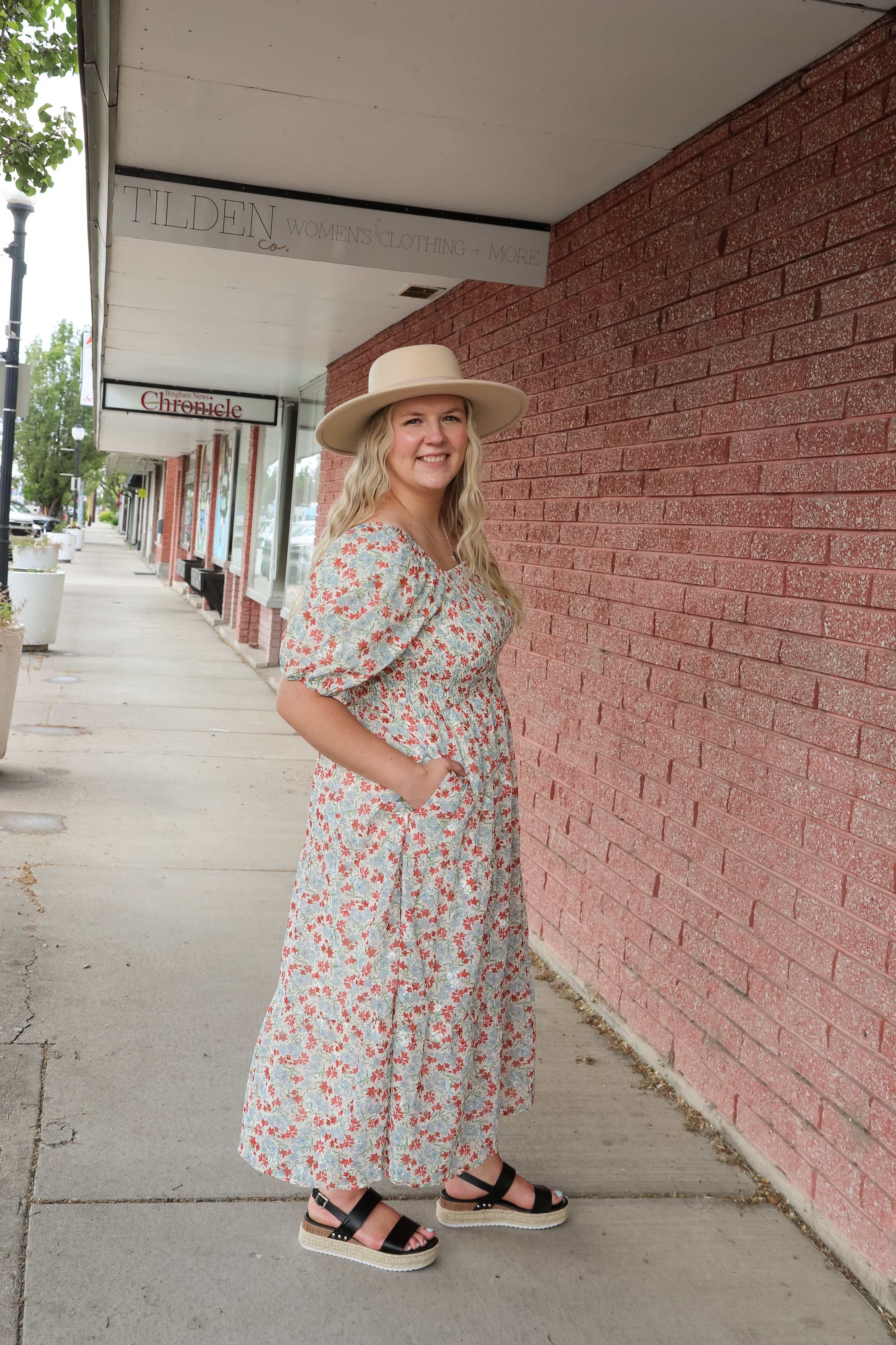 The Indigo Dress in Cherry Poppy Dress Mikarose- Tilden Co.