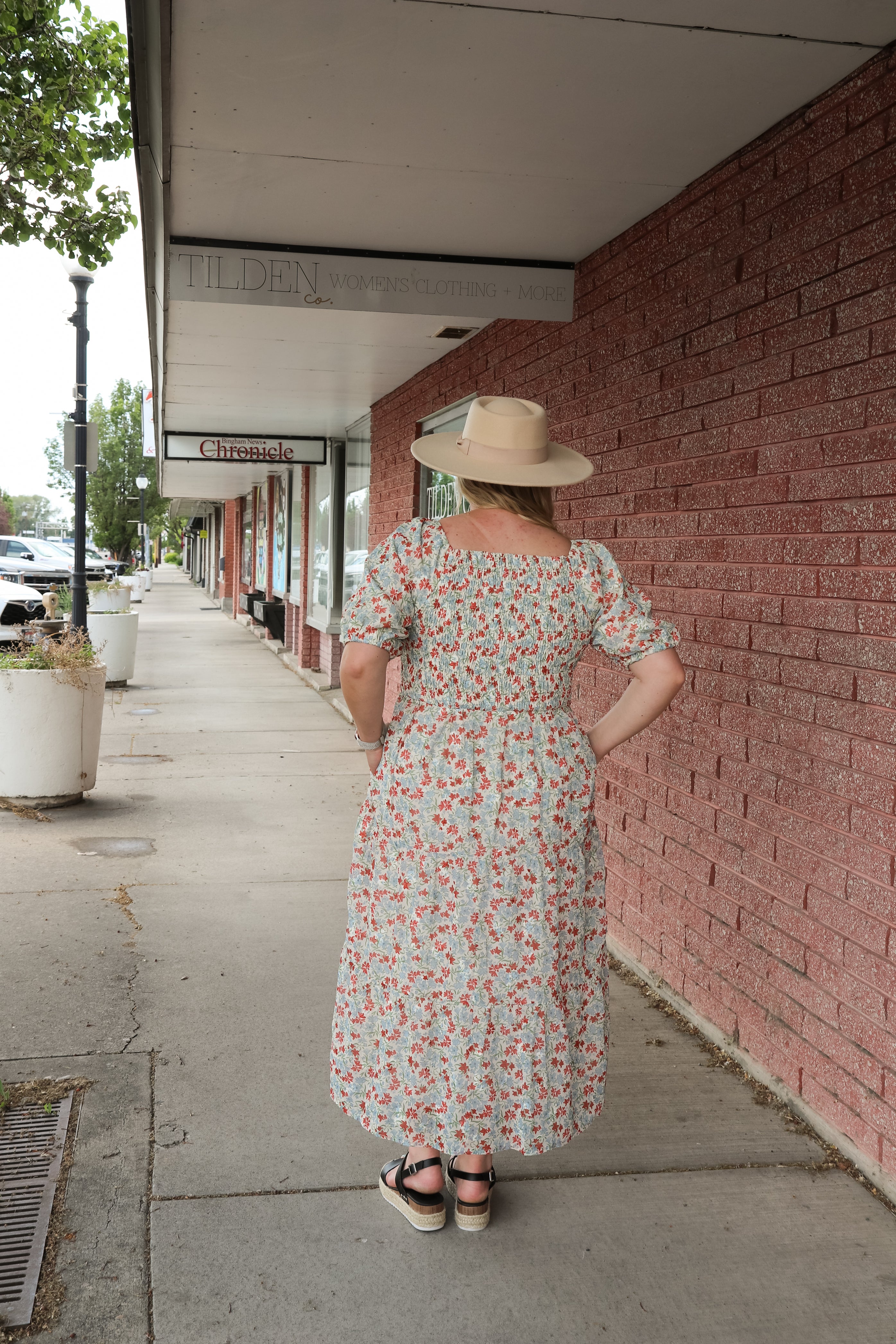 The Indigo Dress in Cherry Poppy Dress Mikarose- Tilden Co.