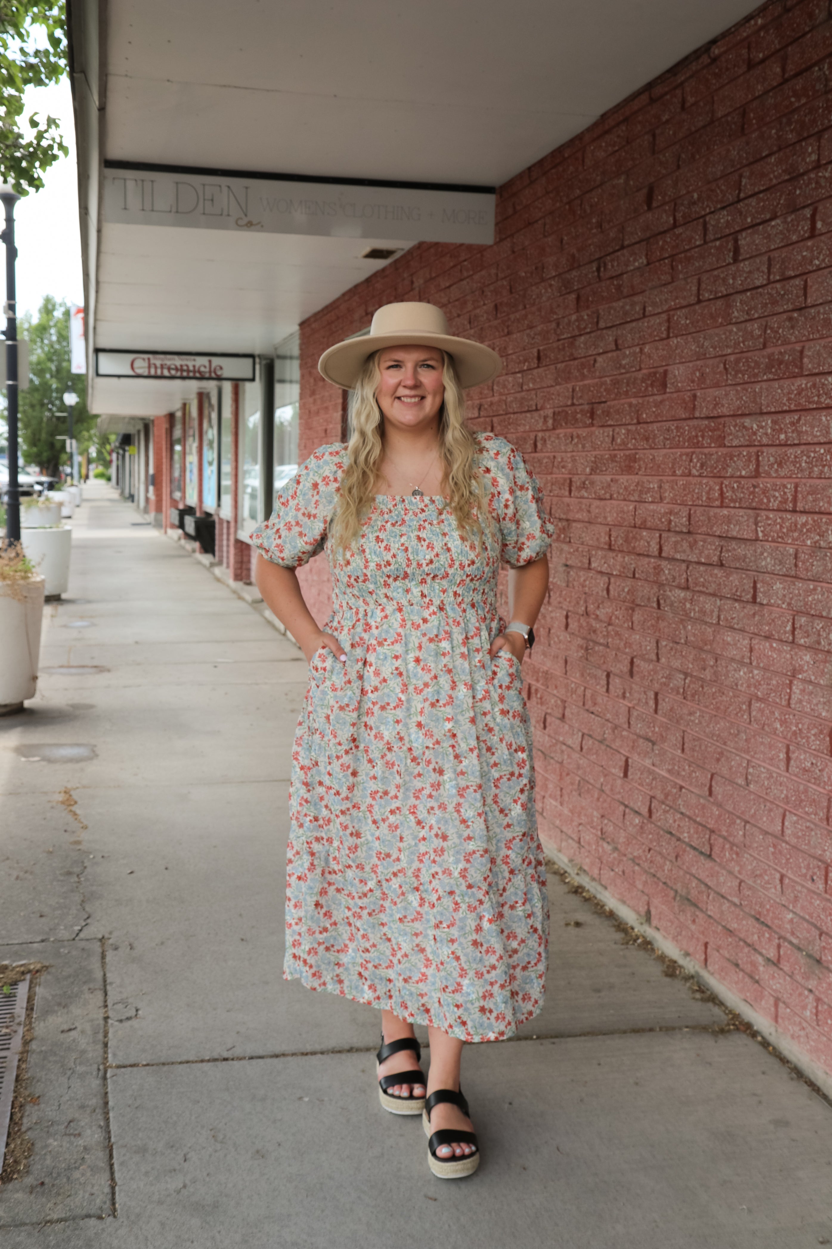 The Indigo Dress in Cherry Poppy Dress Mikarose- Tilden Co.