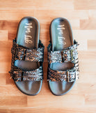 Intertwine Dual Woven Strap Slide in Pewter    Shoes Ave Shops- Tilden Co.