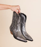 Jersey Metallic Boot in Silver 110 Fashion Boots Naughty Monkey- Tilden Co.