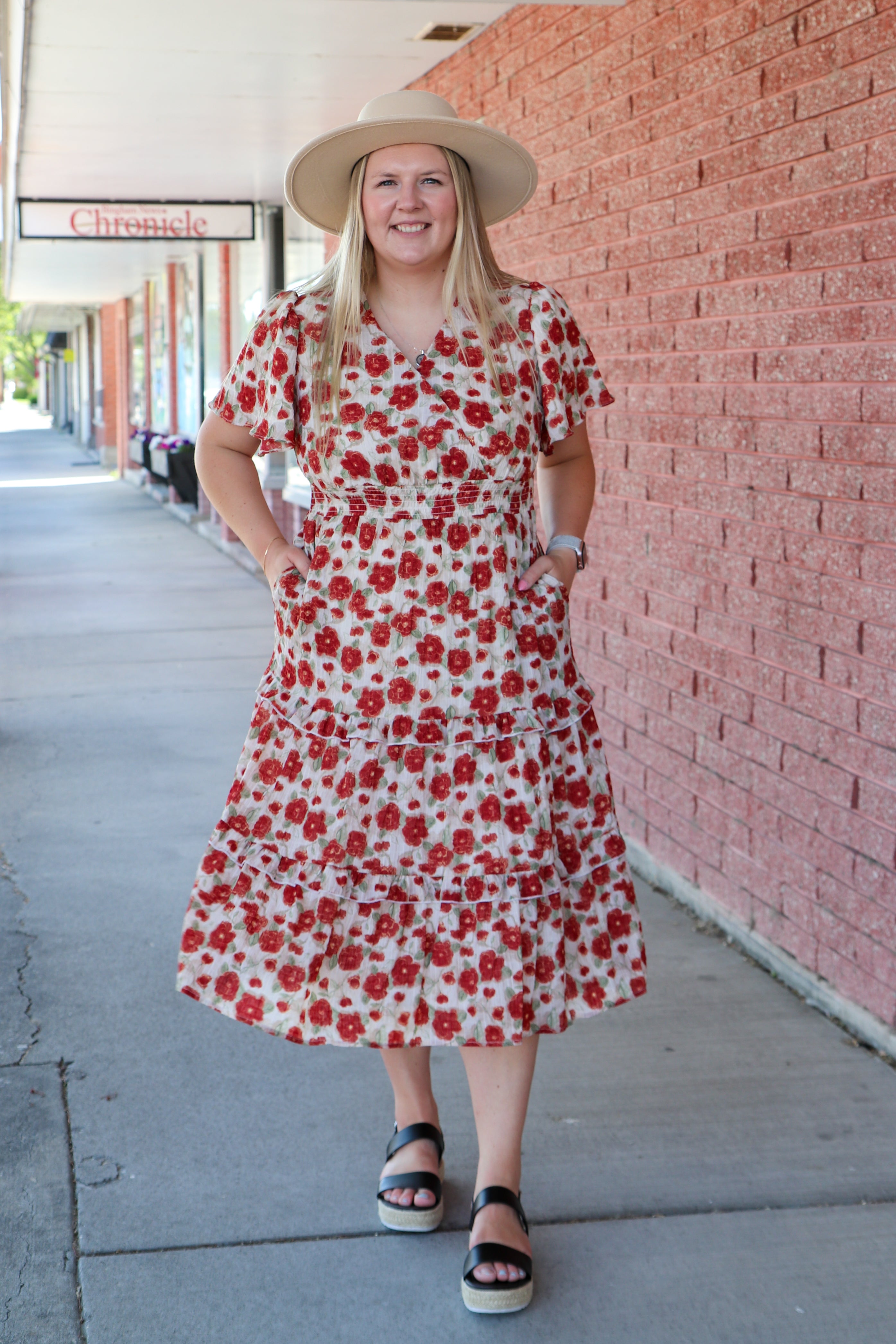 The Jessa Dress in Cider Rose Shirts & Tops Mikarose- Tilden Co.
