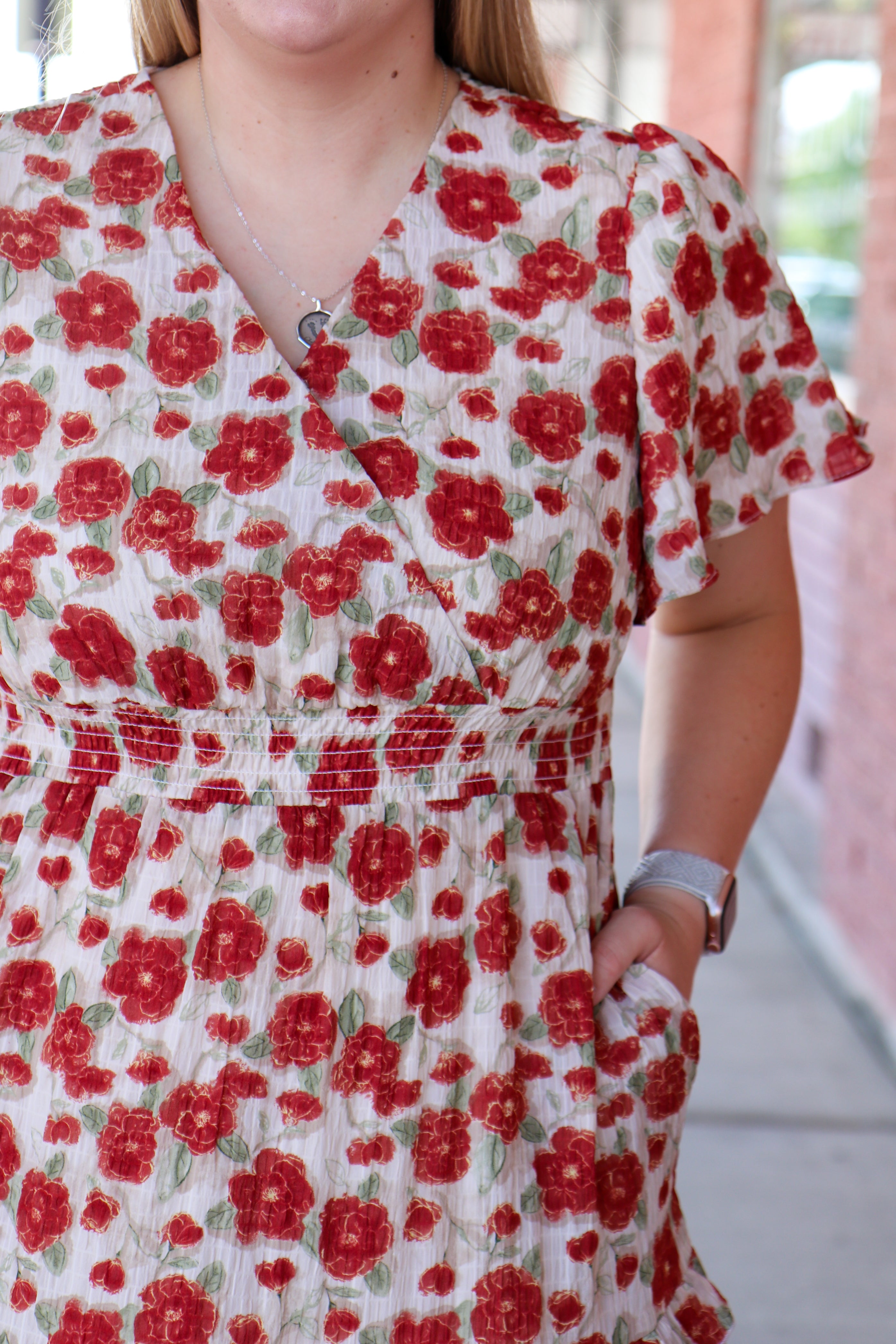 The Jessa Dress in Cider Rose Shirts & Tops Mikarose- Tilden Co.