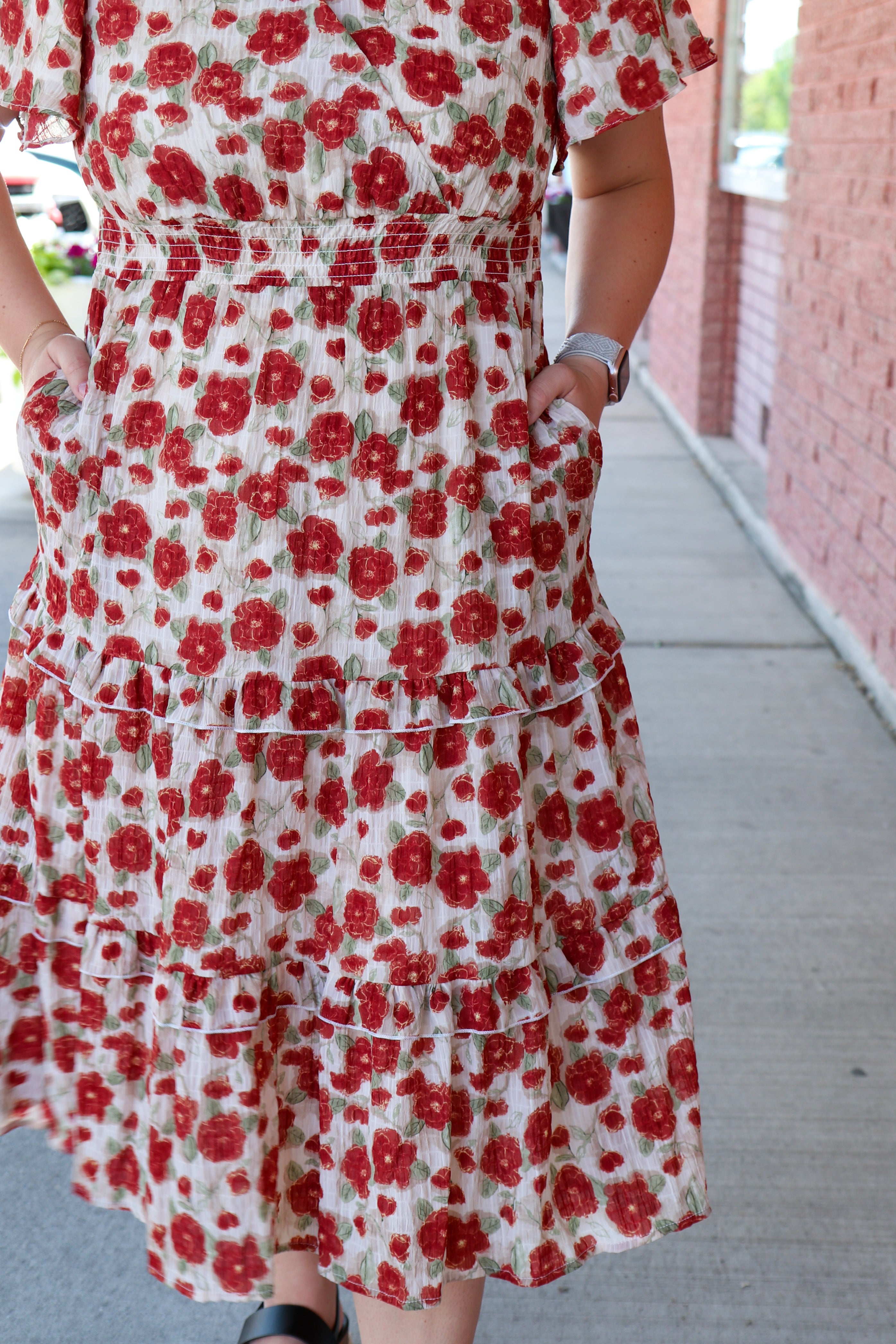 The Jessa Dress in Cider Rose Shirts & Tops Mikarose- Tilden Co.