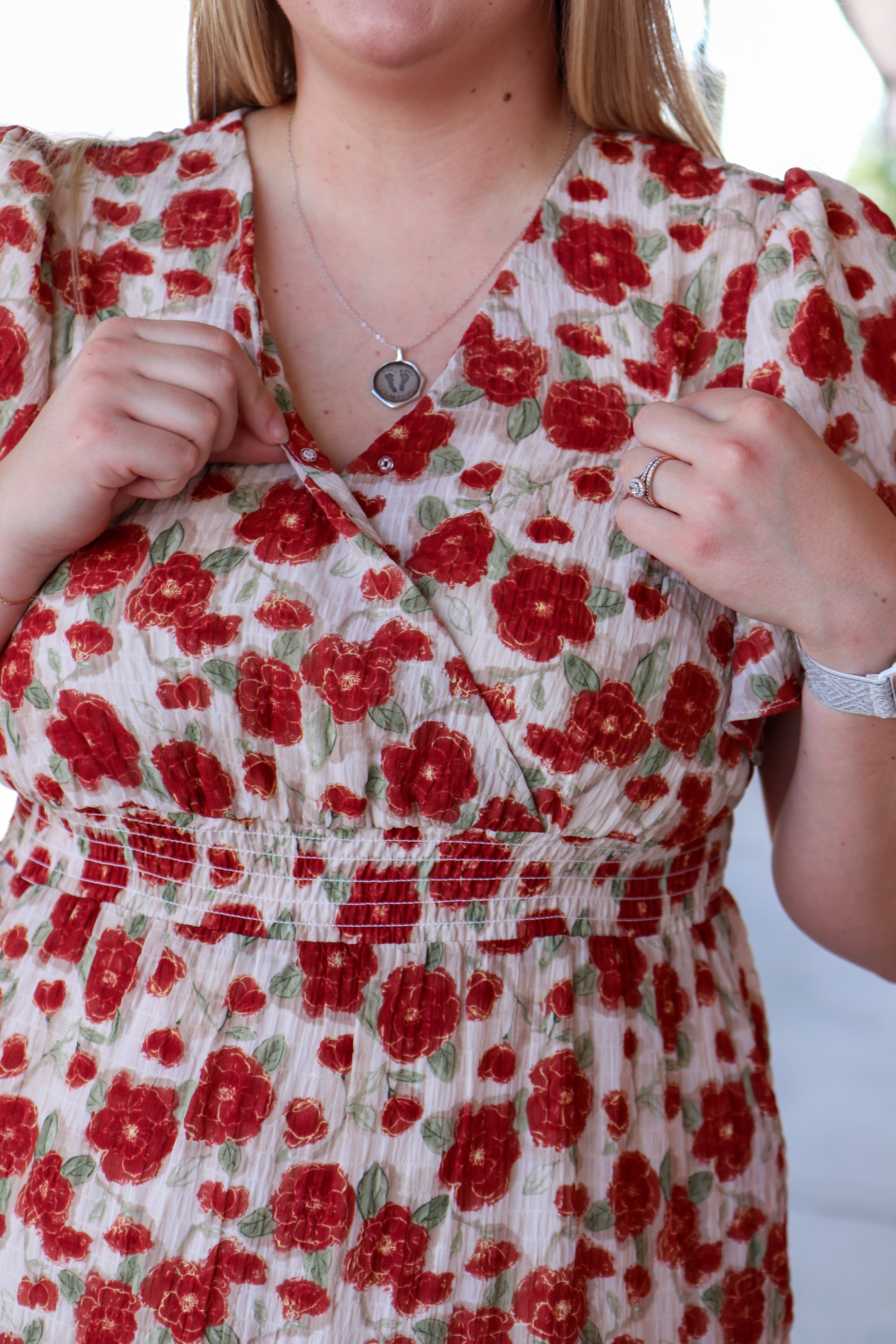 The Jessa Dress in Cider Rose Shirts & Tops Mikarose- Tilden Co.