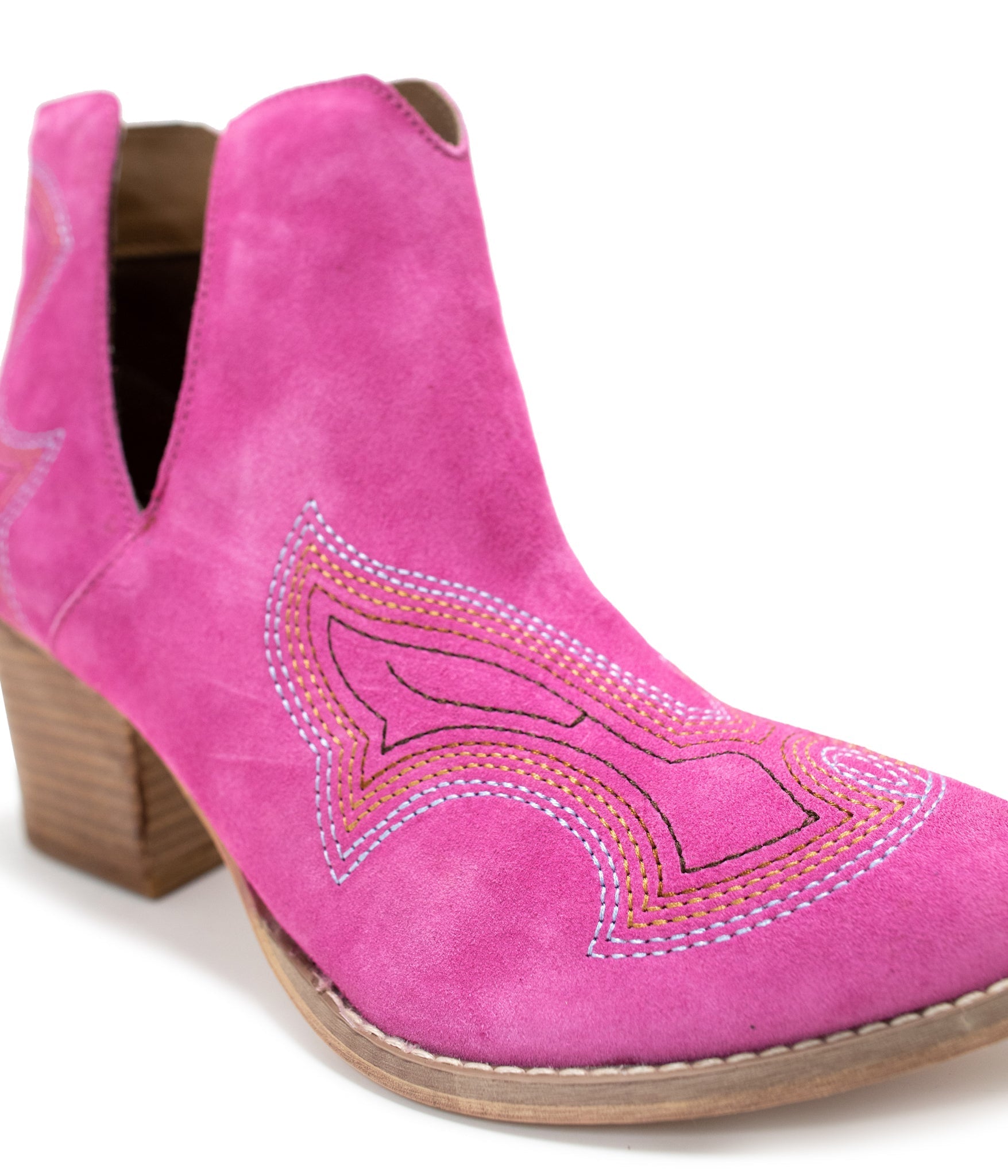 Journee Ankle Boots in Magenta 110 Fashion Boots Naughty Monkey- Tilden Co.