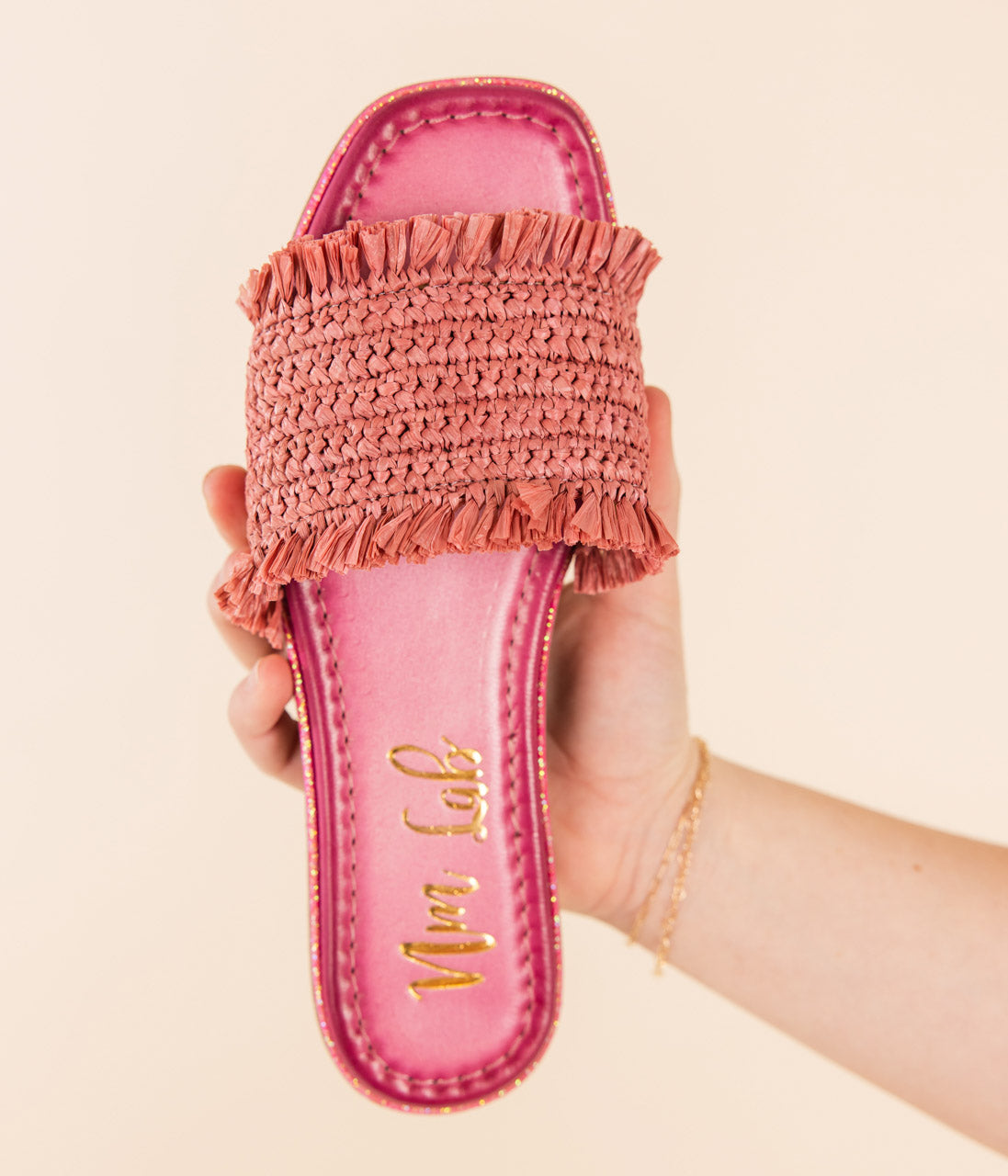 Juana Woven Sandals in Pink Sandal Naughty Monkey- Tilden Co.