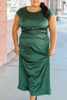 The Royce Dress in Emerald    Midi Dress Mikarose- Tilden Co.