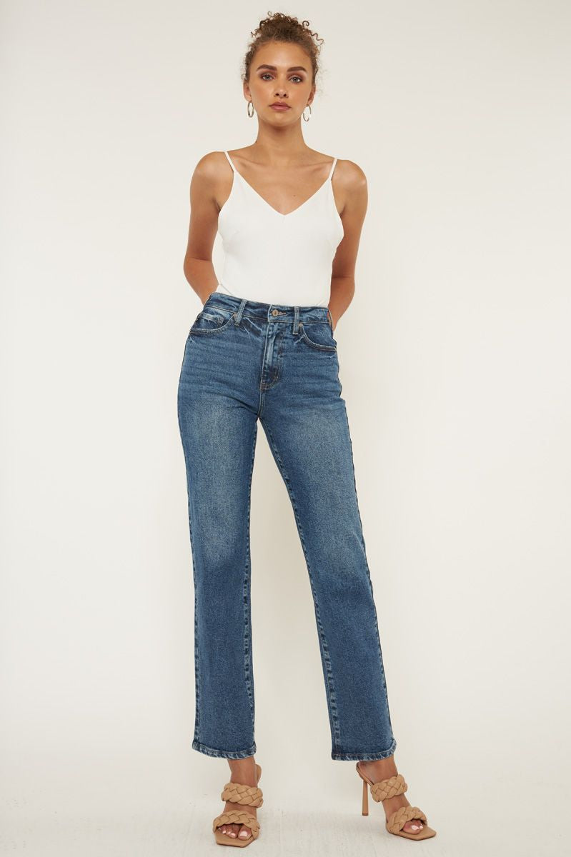 Ophelia High Rise True Straight Jeans    Jeans Kancan- Tilden Co.