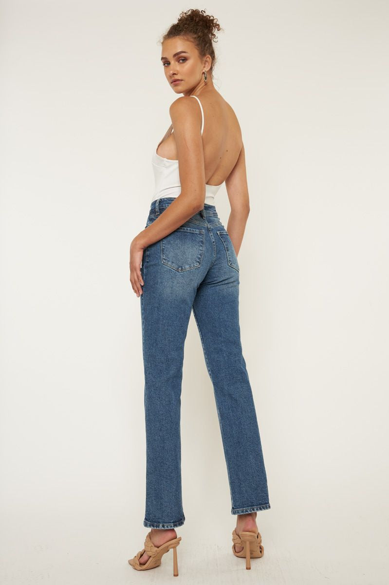 Ophelia High Rise True Straight Jeans    Jeans Kancan- Tilden Co.