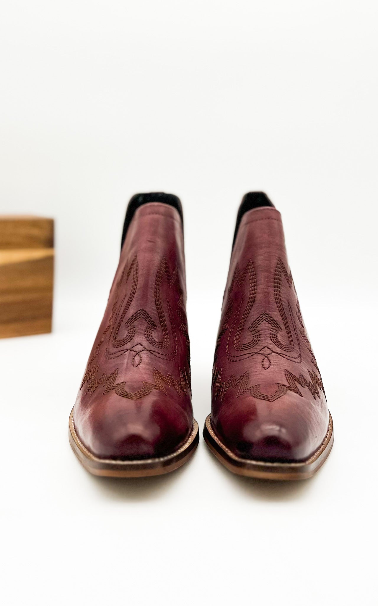 Kickin' Booties in Burgundy Boot Naughty Monkey- Tilden Co.