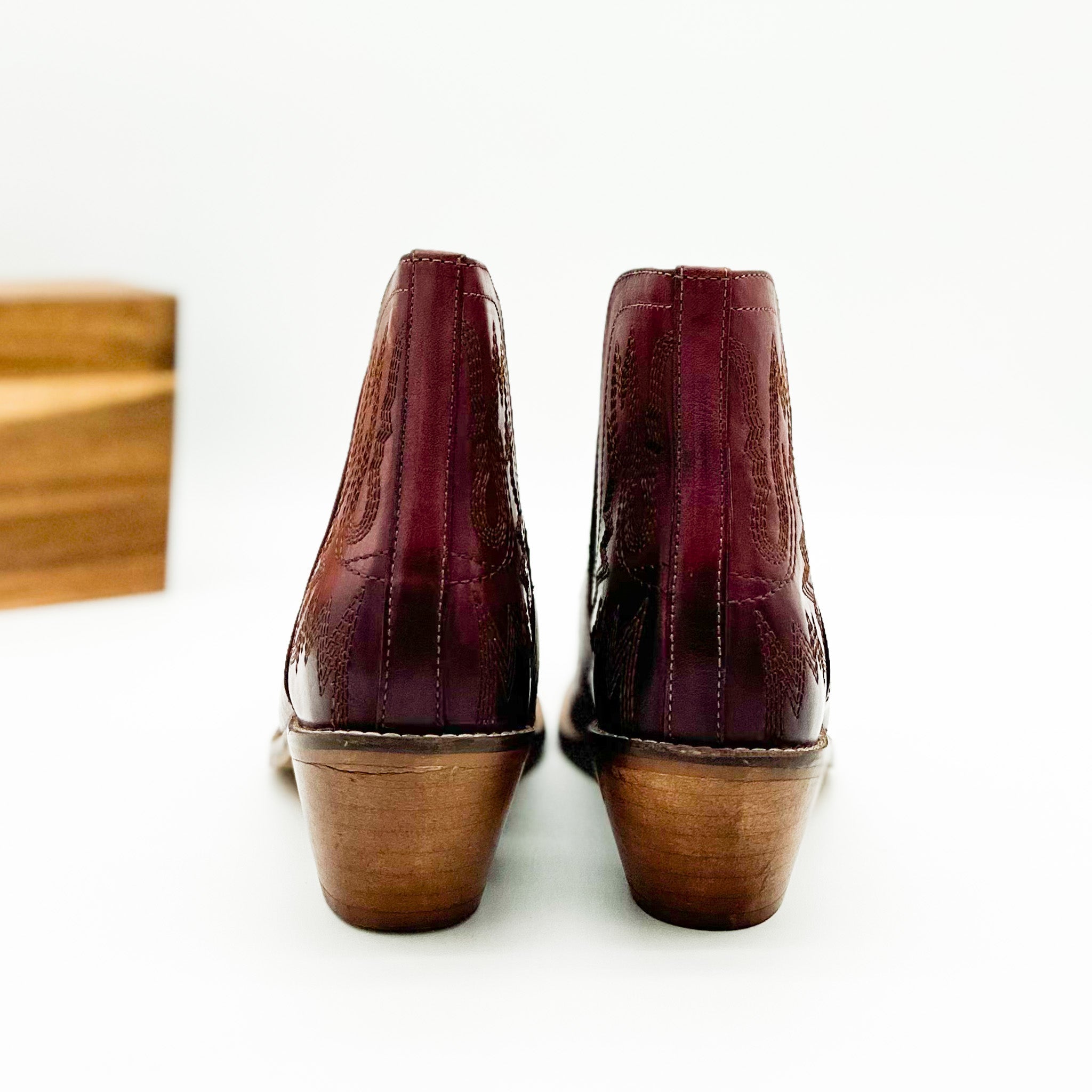 Kickin' Booties in Burgundy Boot Naughty Monkey- Tilden Co.