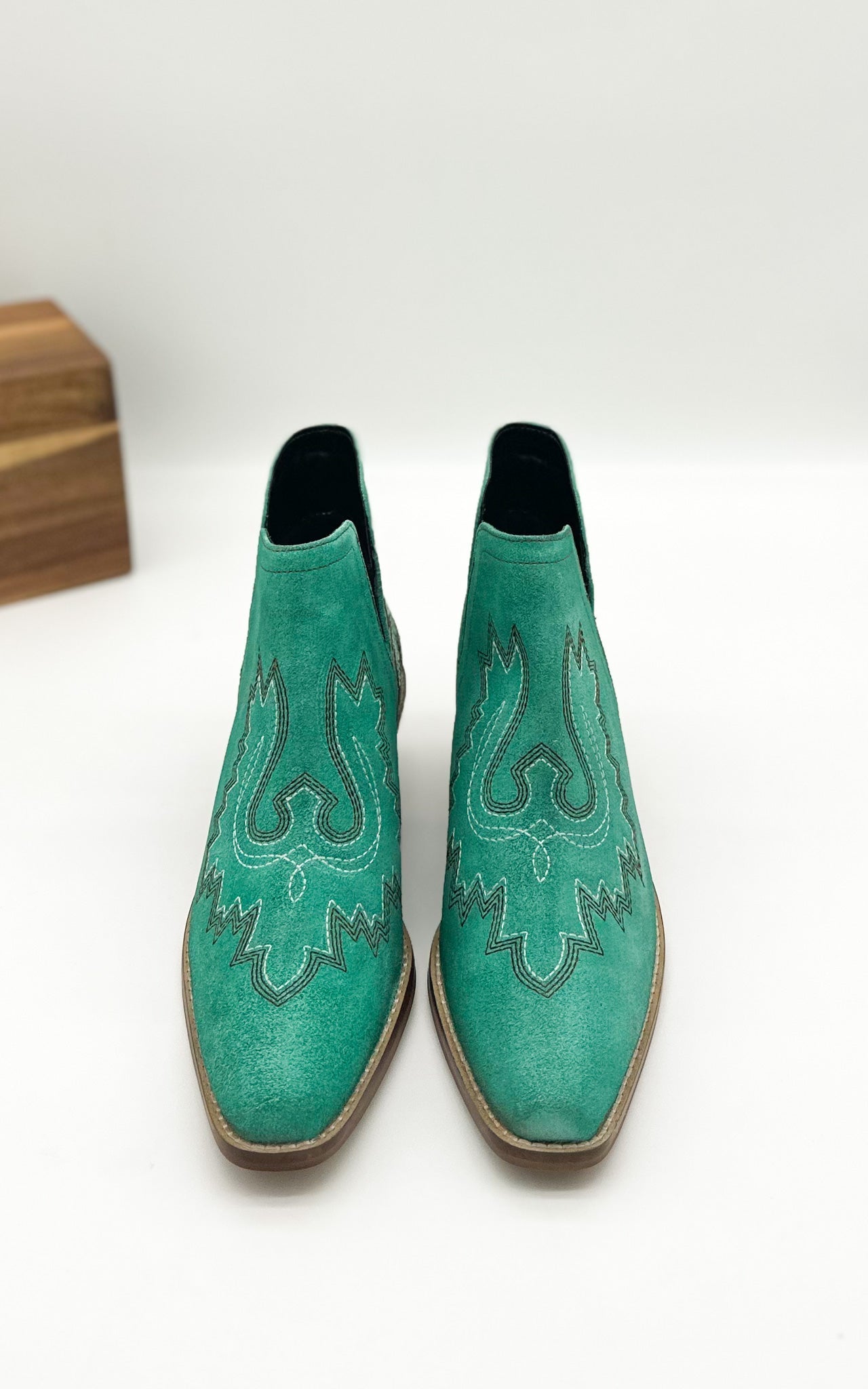 Kickin' Booties in Turquoise Suede    Shoes Ave Shops- Tilden Co.