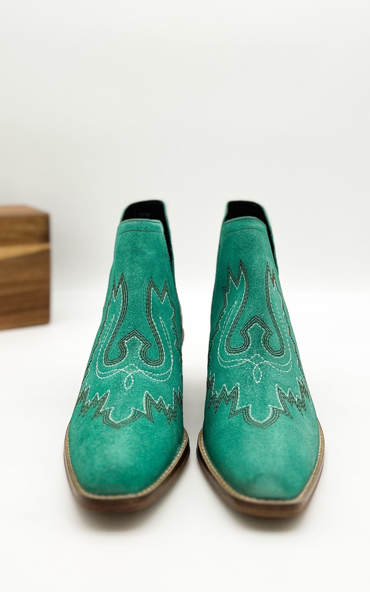 Kickin' Booties in Turquoise Suede    Shoes Ave Shops- Tilden Co.