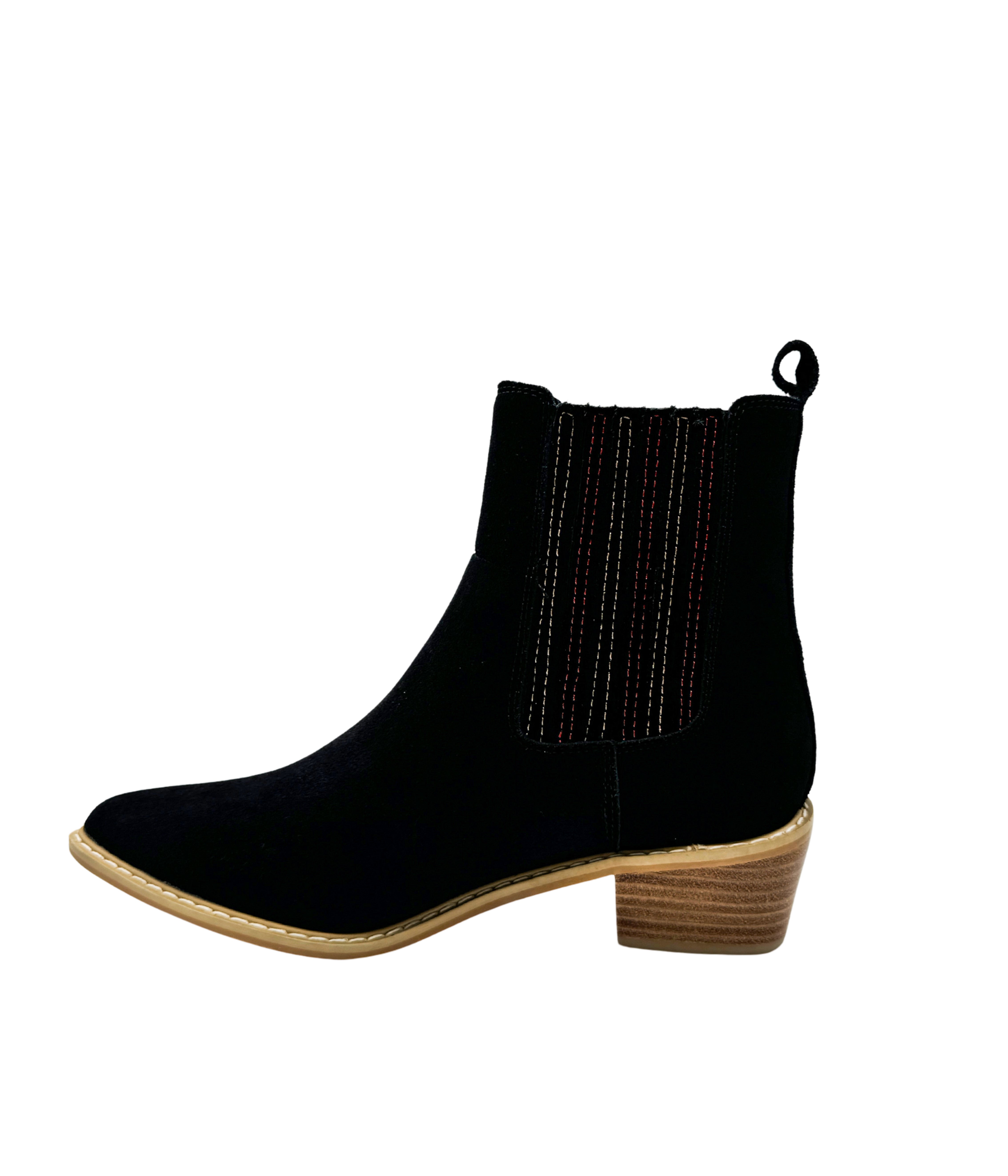 Leonor Suede Ankle Boot in Black 100 Western Boots Naughty Monkey- Tilden Co.