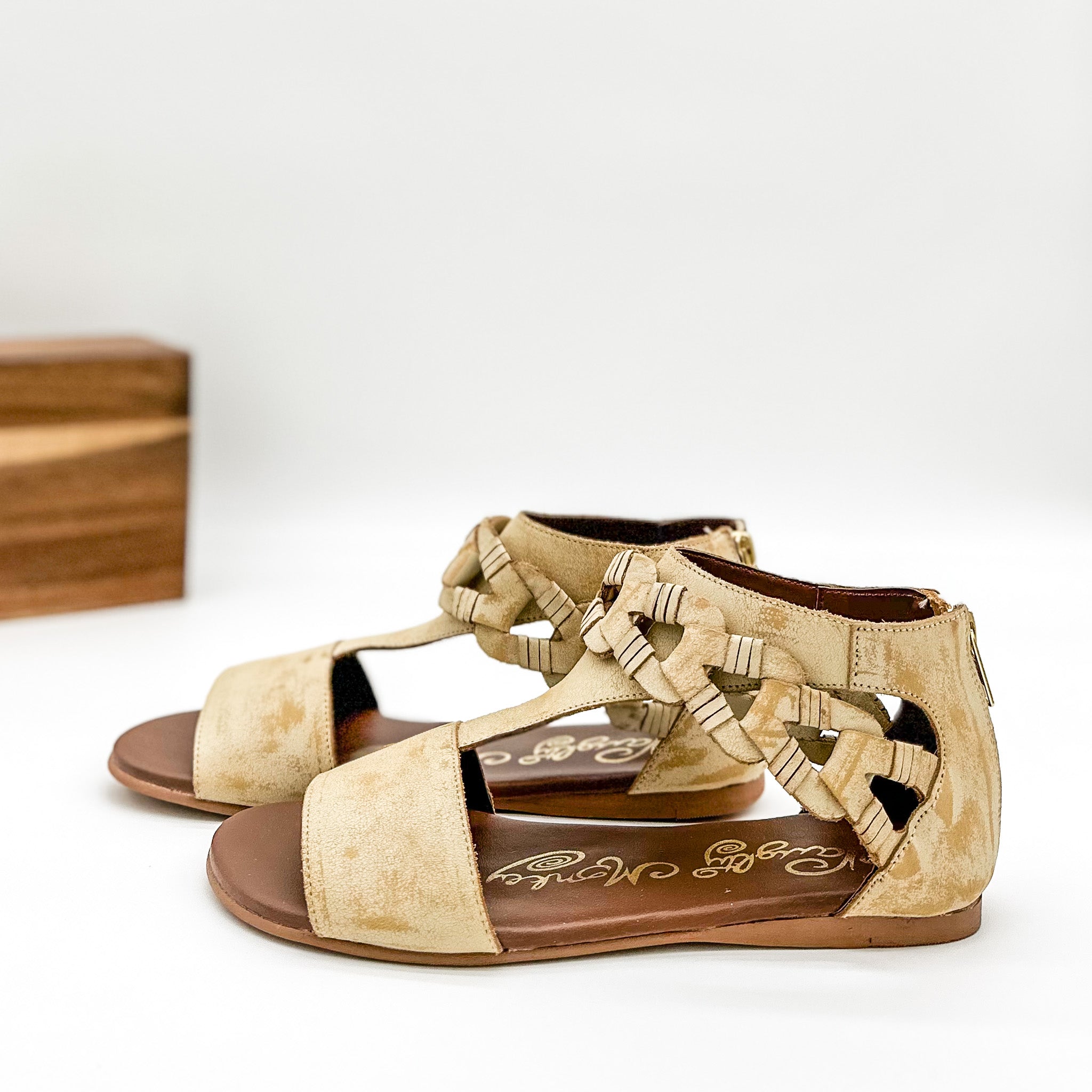 Loop D Loop Sandals in White 130 Sandals Naughty Monkey- Tilden Co.