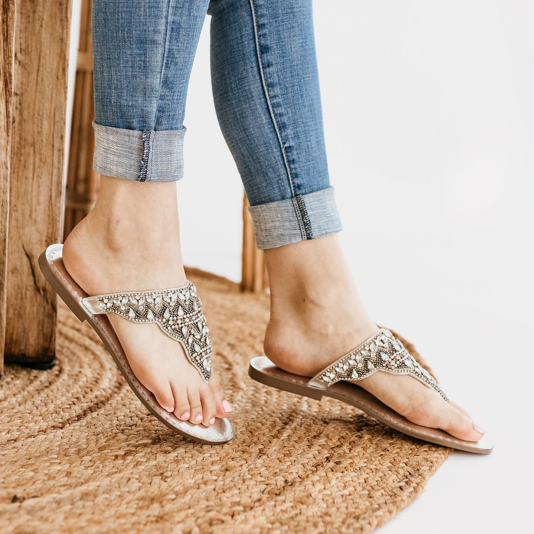 Loving U Sandals in Silver 130 Sandals Naughty Monkey- Tilden Co.