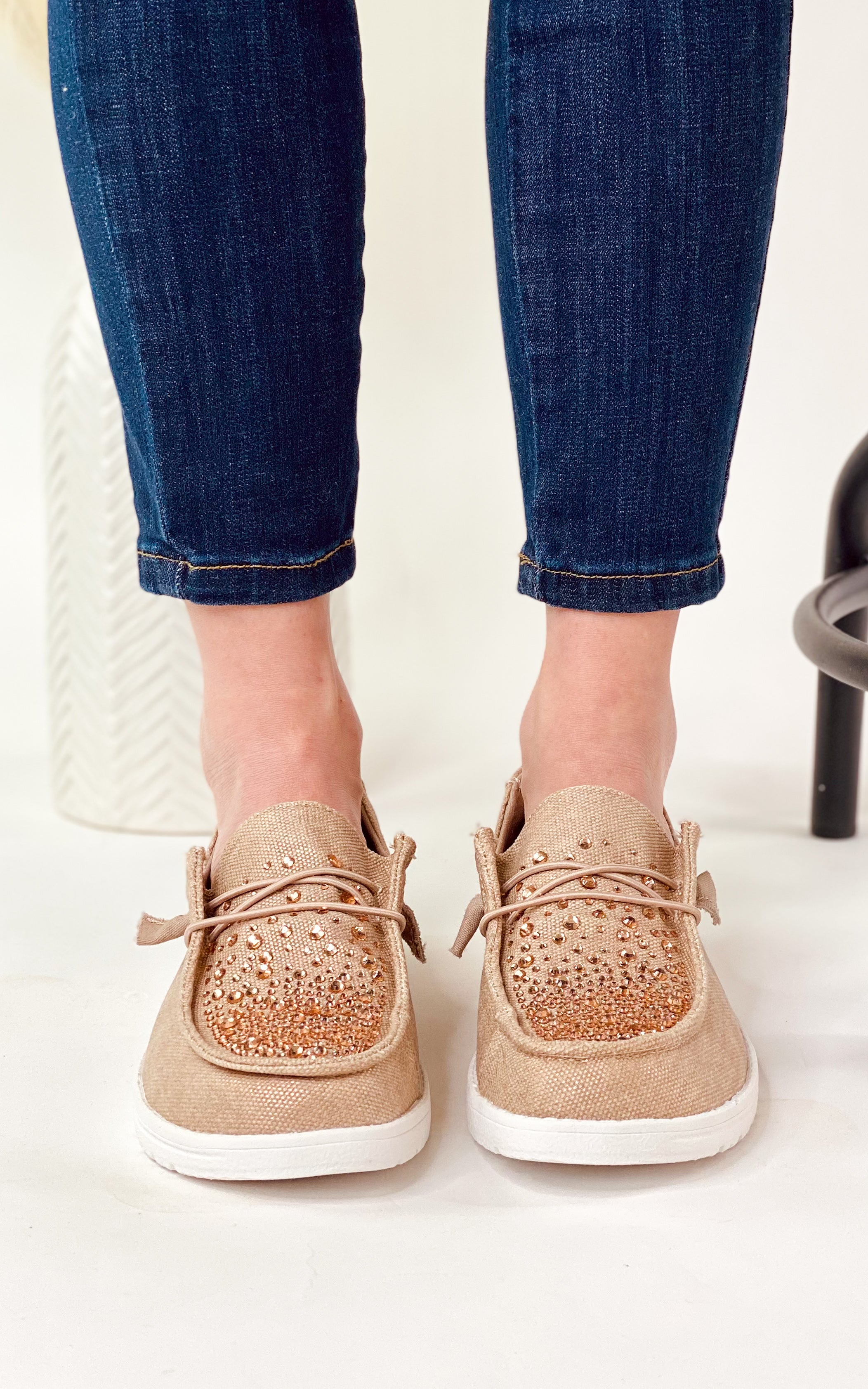 Maco Water Drop in Rose Gold Rhinestone 120 Sneakers Naughty Monkey- Tilden Co.