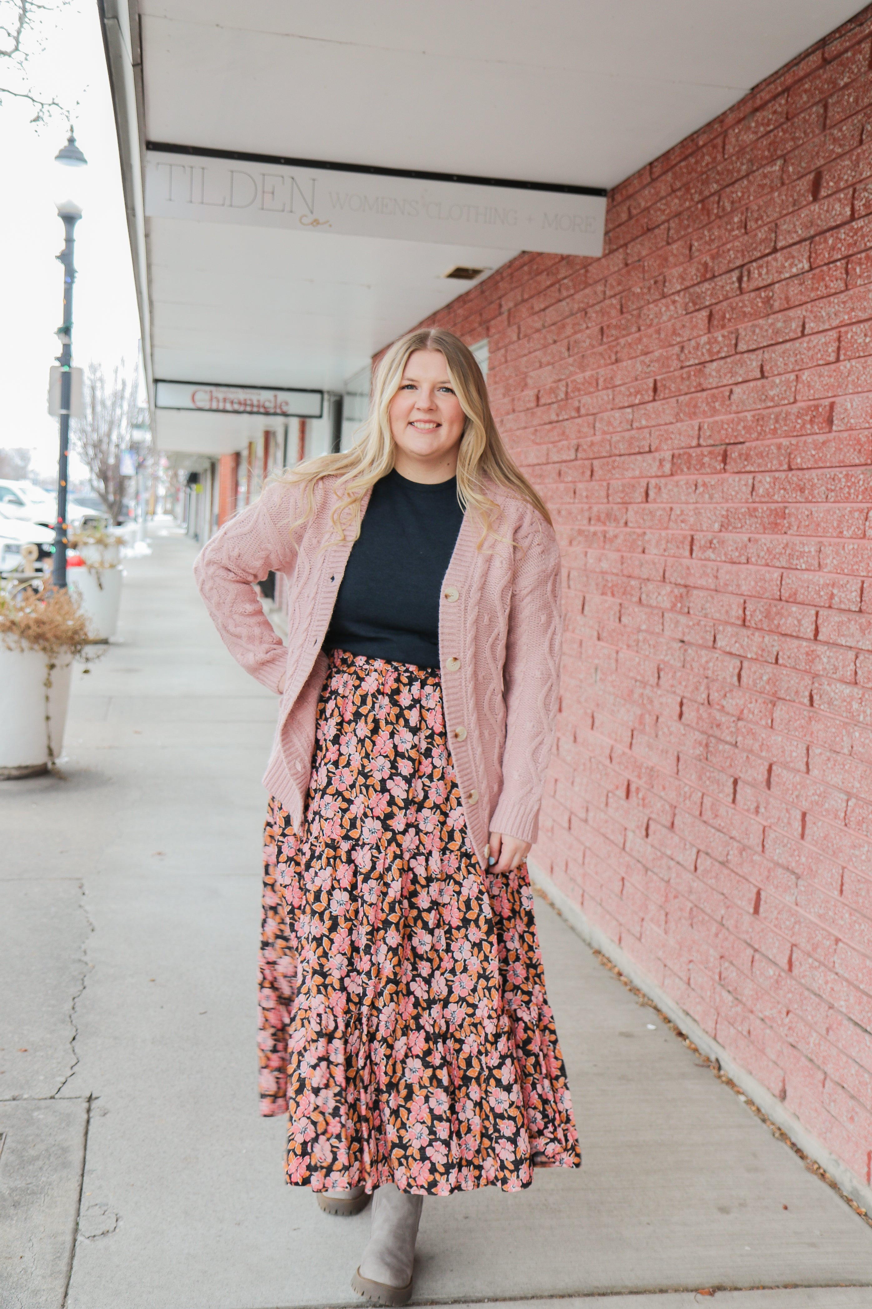 Cable Knit Cardigan Cardigan Hem & Thread- Tilden Co.